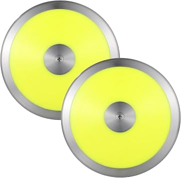 2 Pcs 1.6 Kg Sports Training Discus, Track and Field Discus for High School Boys Girls, Reliable Nylon-Iron Built, Easy-to-Grip Anti-Slip Polished Finish, Sports Practice Discus