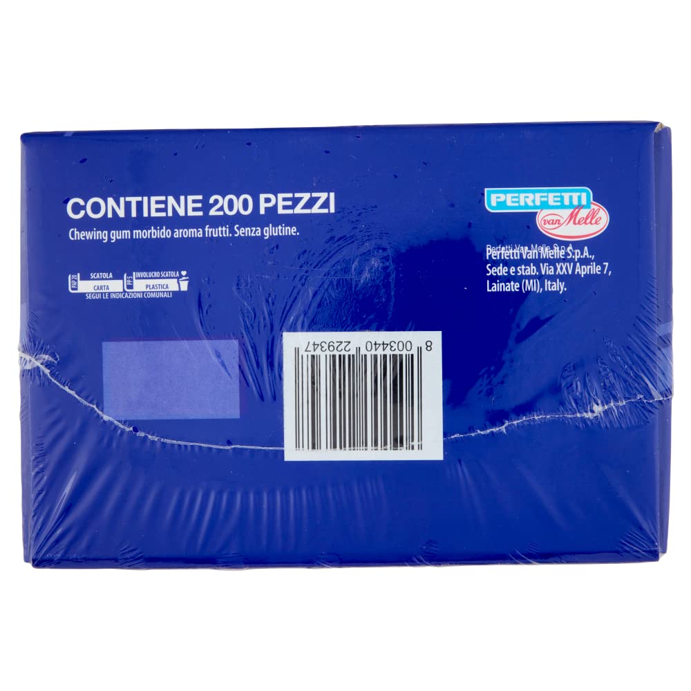 Big Babol, Chewing Gum Morbido, Gusto Tutti Frutti, Ottime da Condividere, per Feste e Compleanni Bambini, Confezione da 200 Incartate Singolarmente
