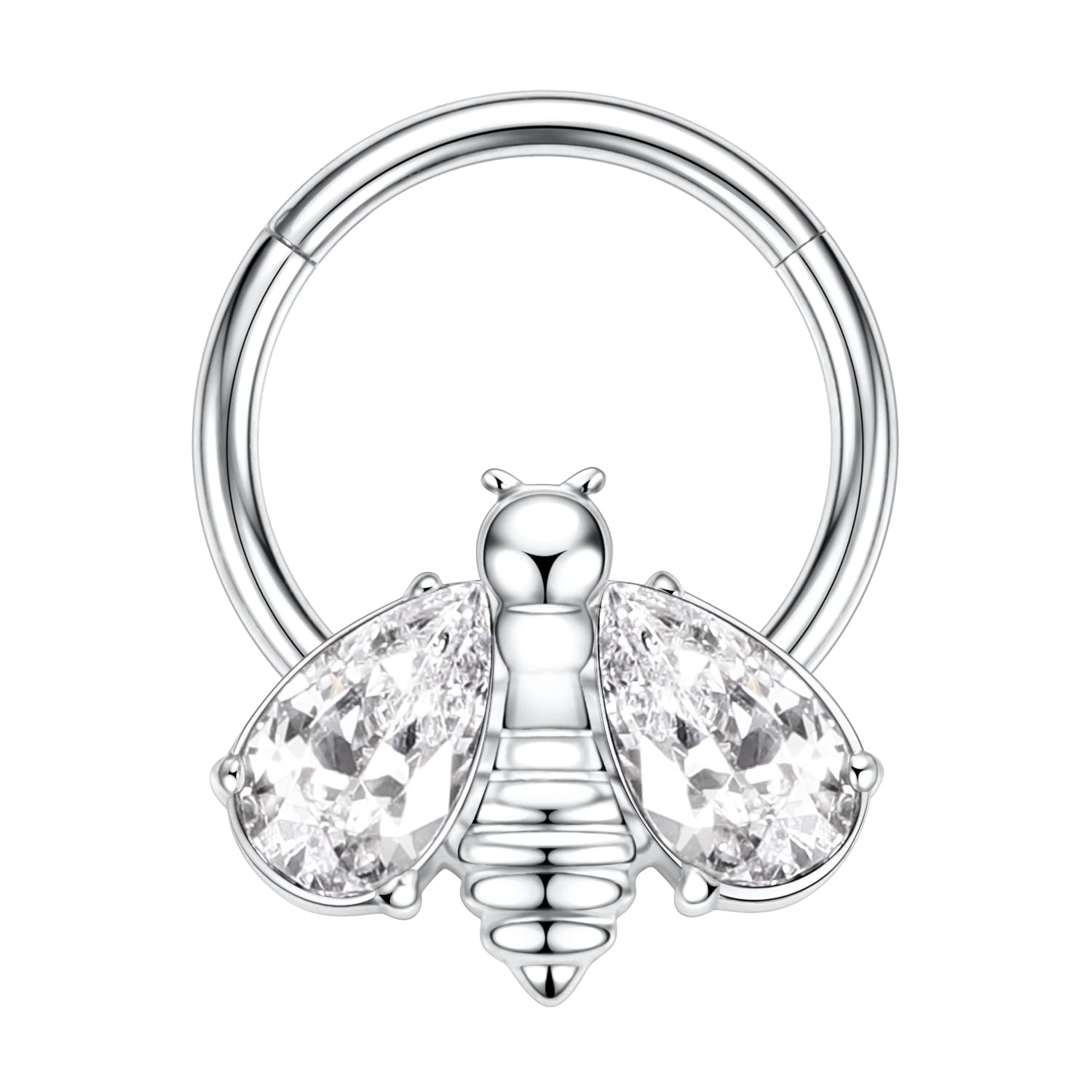 hengkaixuan Unique Animal Shape Septum Nose Ring Septum Jewellery 16G Daith Earrings Surgical Steel Nose Hoop Septum Clicker Conch Piercing Jewellery Rook Helix Tragus Cartilage Lobe Hoop Earring — view 26