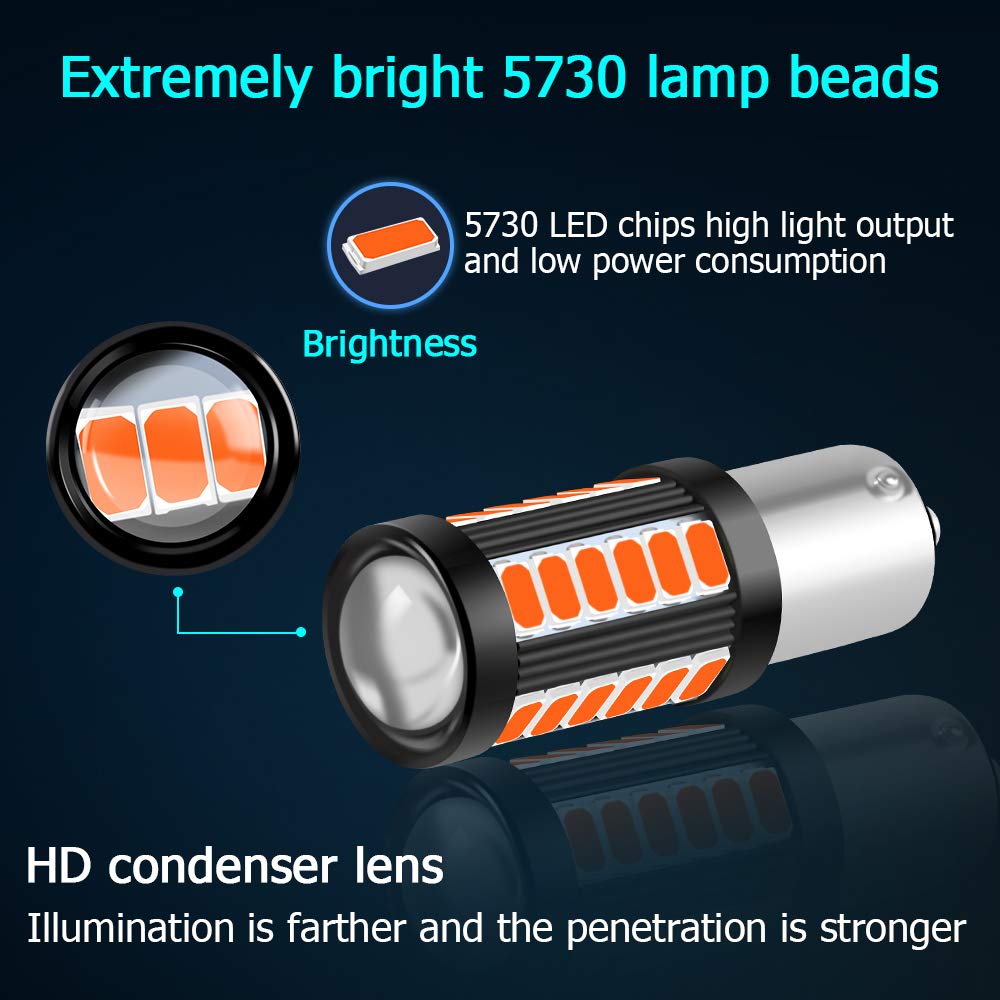 Sidaqi Lampadine LED PY21W Canbus - 4 Pezzi Gialle Per Frecce Auto, 4000LM Ultra Luminose - Foto 11