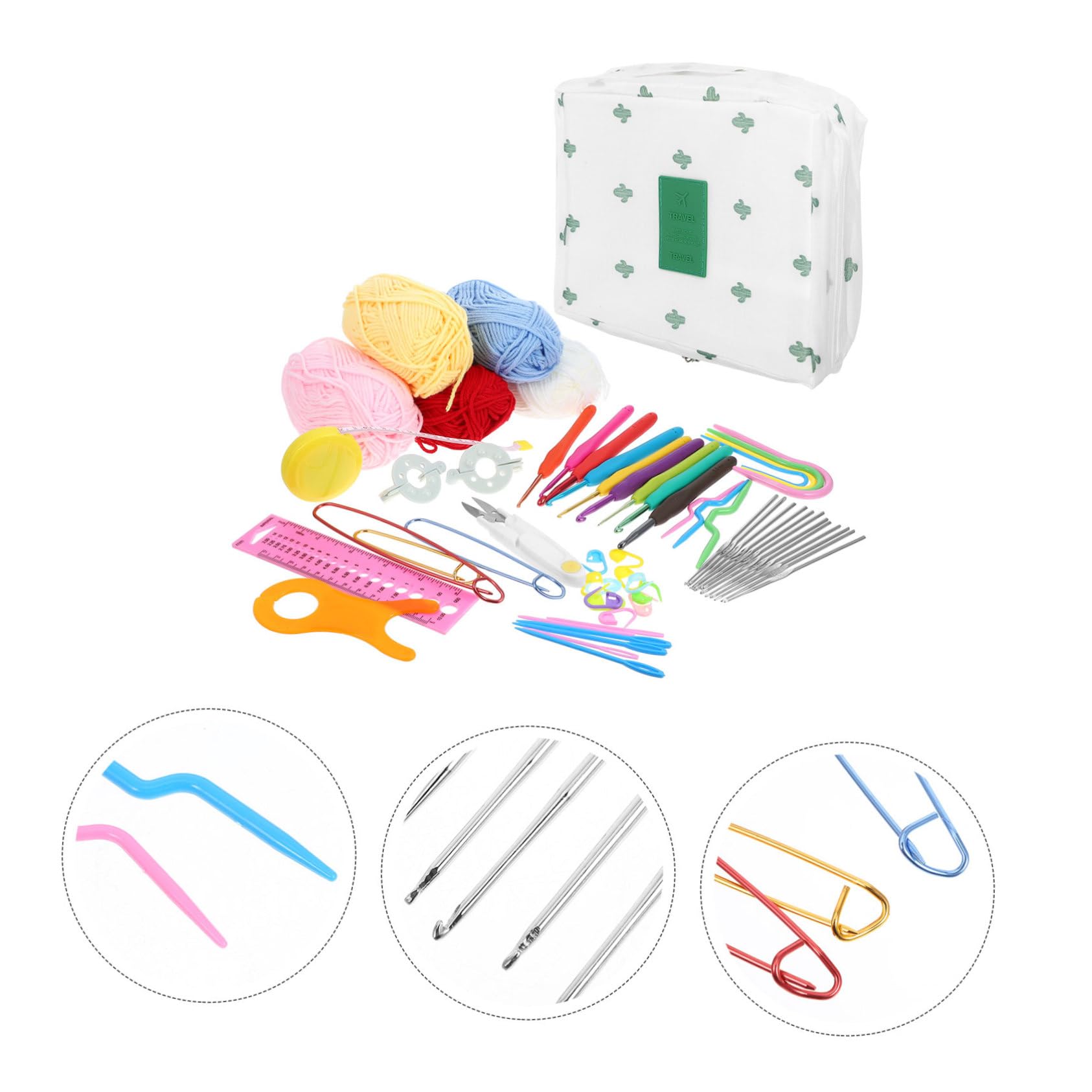 IMIKEYA Kit per Principianti all Uncinetto Completo, Adulto | Uncinetto Completo, Uncinetti Set, Kit per Lavori all Uncinetto, Decorazioni Scuola