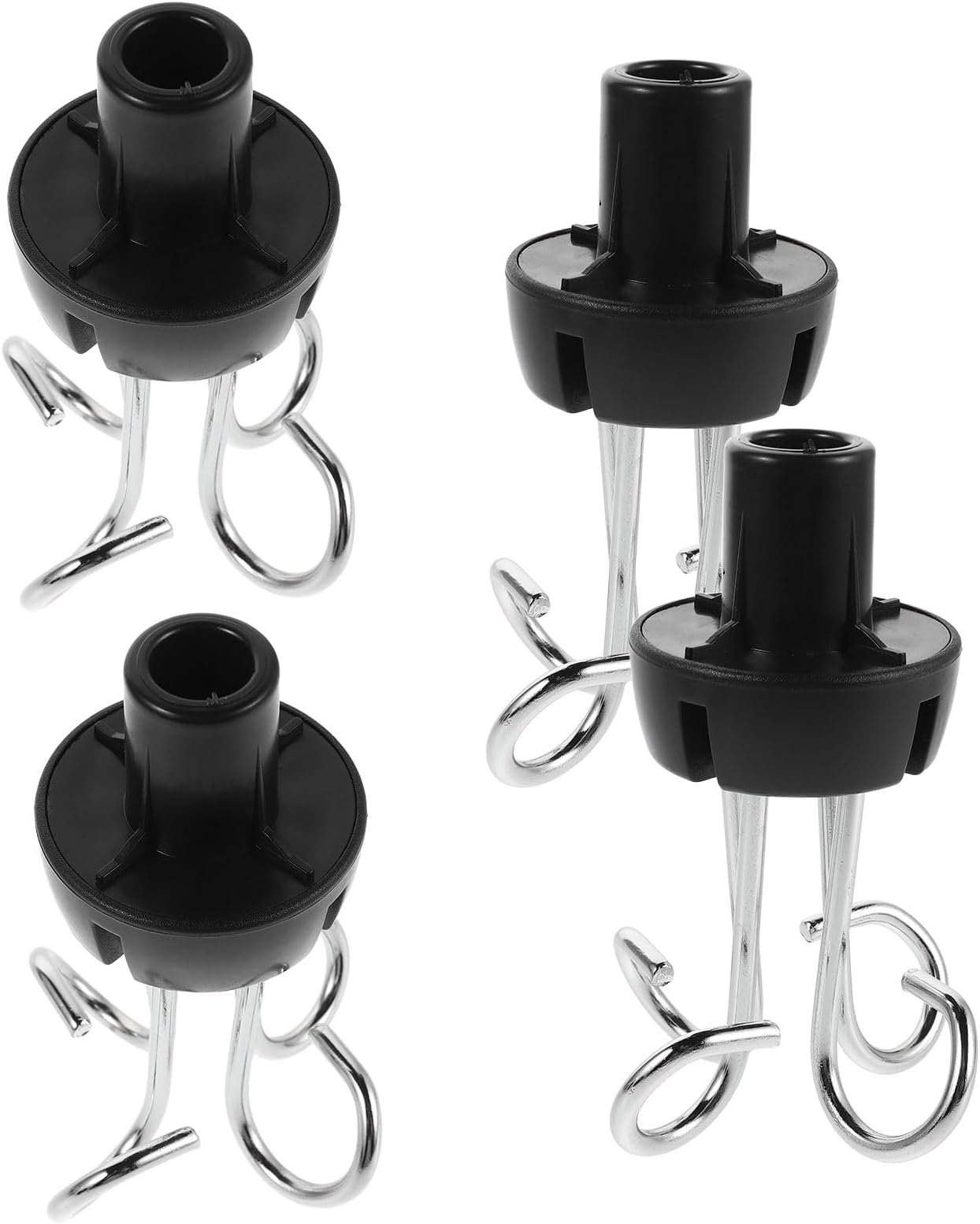 4pcs Portable Iv Drip Bag Holder Hooks for Infusion Stand, Retractable Vertical Pole Rack Hooks with 16mm Diameter Fittings, Medical Hanging Hangers for Hospital and Home Care