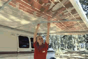 Preisvergleich Produktbild Fiamma Rafter Pro gekrümmt, Aluminium, Grau, Awning