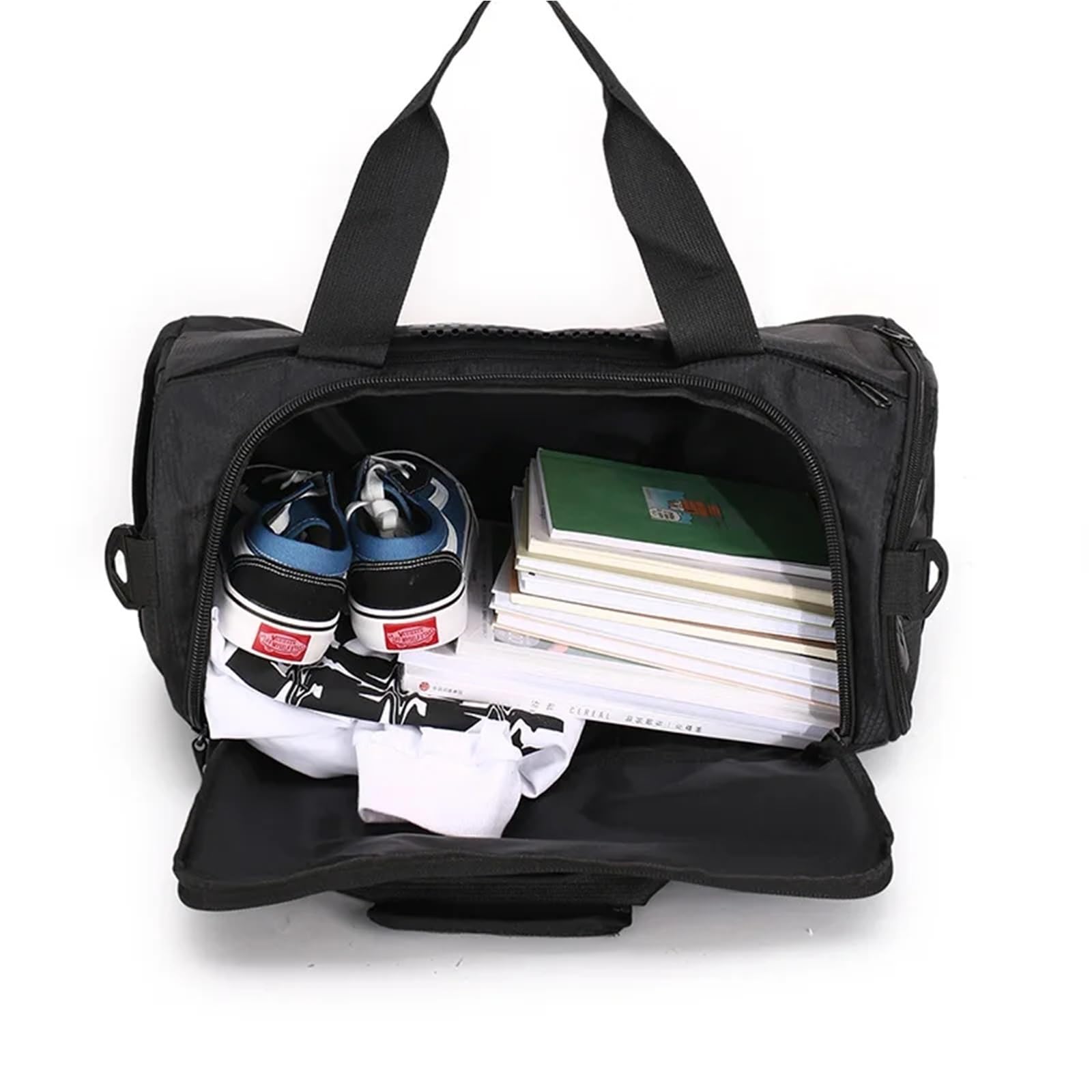 Sporttasche Wet Dry Separation Exercise Bag Waterproof Shoulder Handbag Yoga Bag Canvas Luggage Sports Bags(Black 9009)