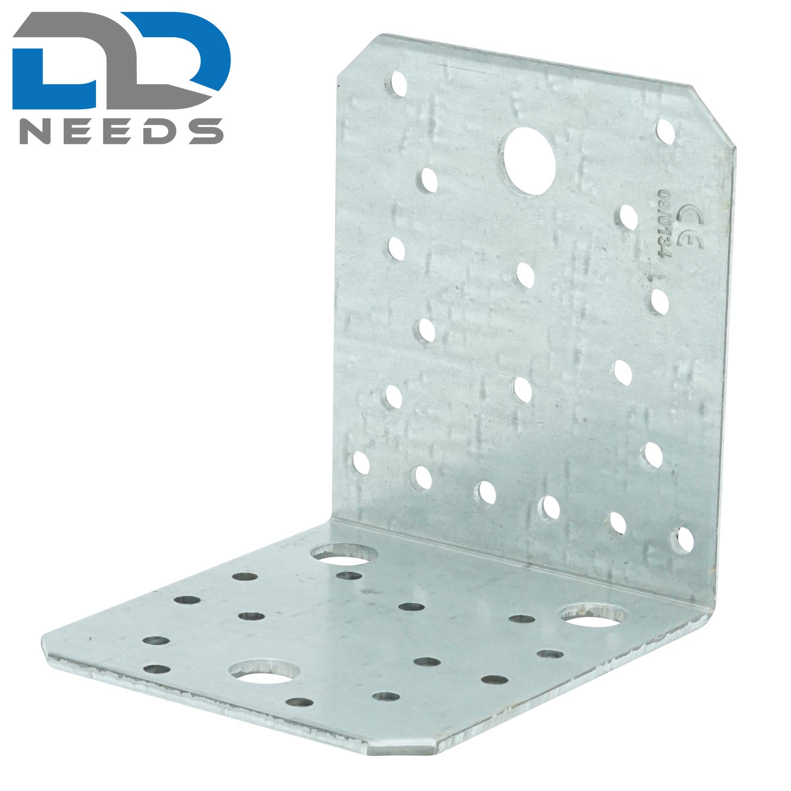 D2D | Winkelverbinder Set 105 x 105 x 90 mm ohne Steg - 25 Stück + 250 Stück Ankernägel 4 x 60 mm - Handwerker Set - Montagewinkel für stabile Verbindungen
