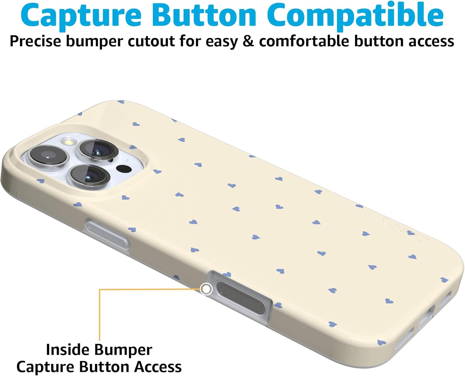 Casely iPhone 16 Pro Max Case | I'm Yours | Tiny Hearts | Compatible with MagSafe | Classic Ultra Slim Design