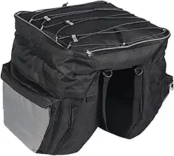 menolana Alforje para bicicleta, bolsa traseira para bicicleta de turismo, bolsa multifuncional para bagageiro traseiro de bicicleta, suporte para compras para
