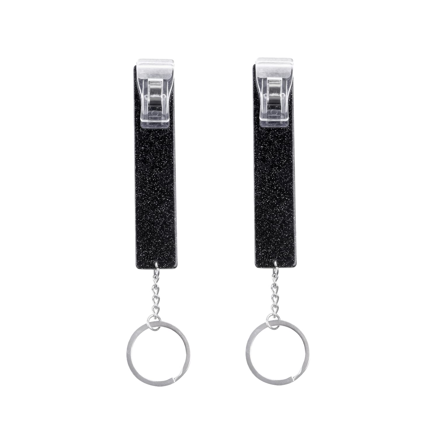 XIANGXING Credit Card Puller, Debit Bank Card Grabber for Long Nails ATM Keychain Women, Black+Black, Standard, Fashion