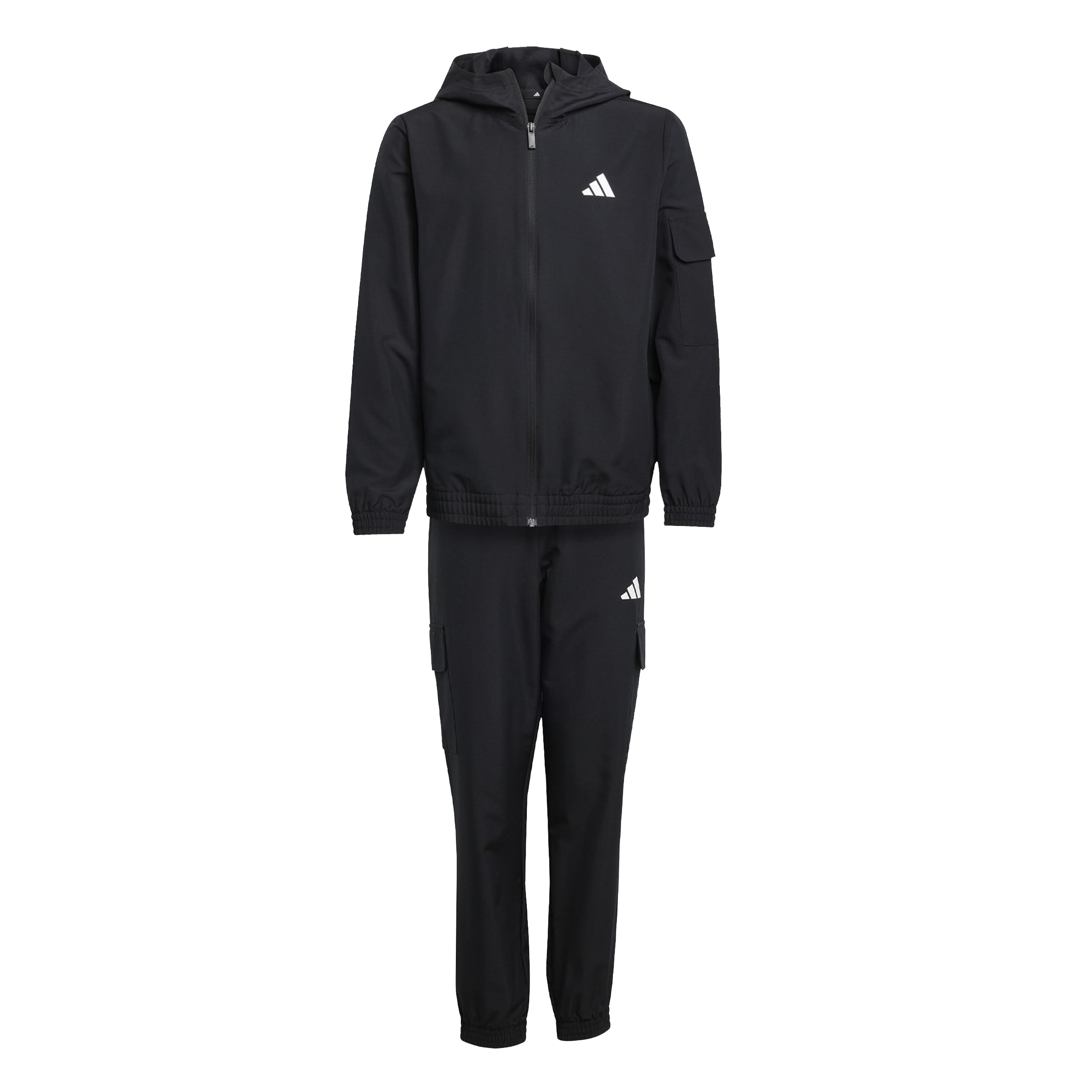 Adidas Sportswear Junior Boys Woven Cargo Tracksuit - Black