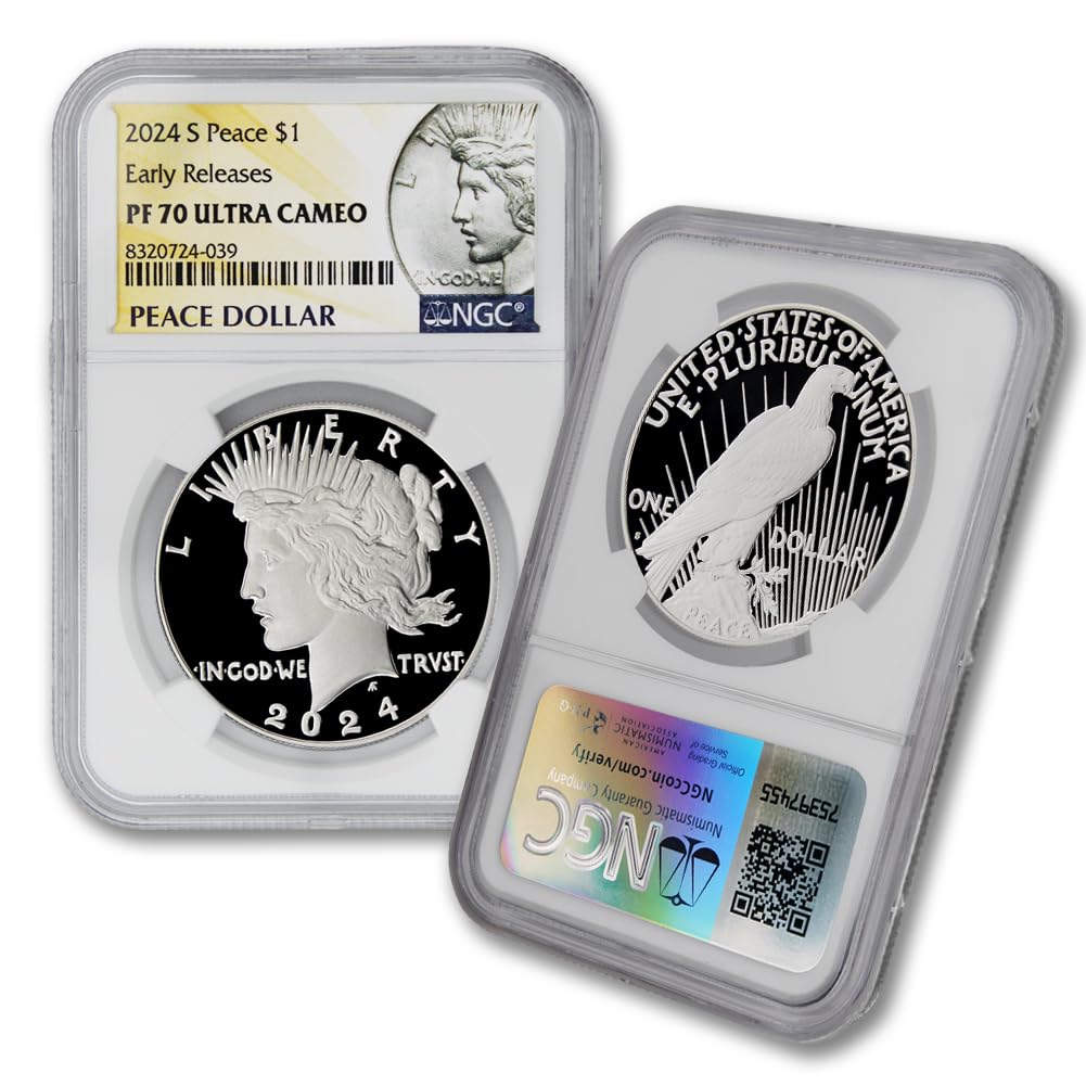 2024 S American Silver Peace Dollar Proof Coin PF-70 Ultra Cameo (Early Releases) with Official Government Packaging $1 NGC PF70UCAM