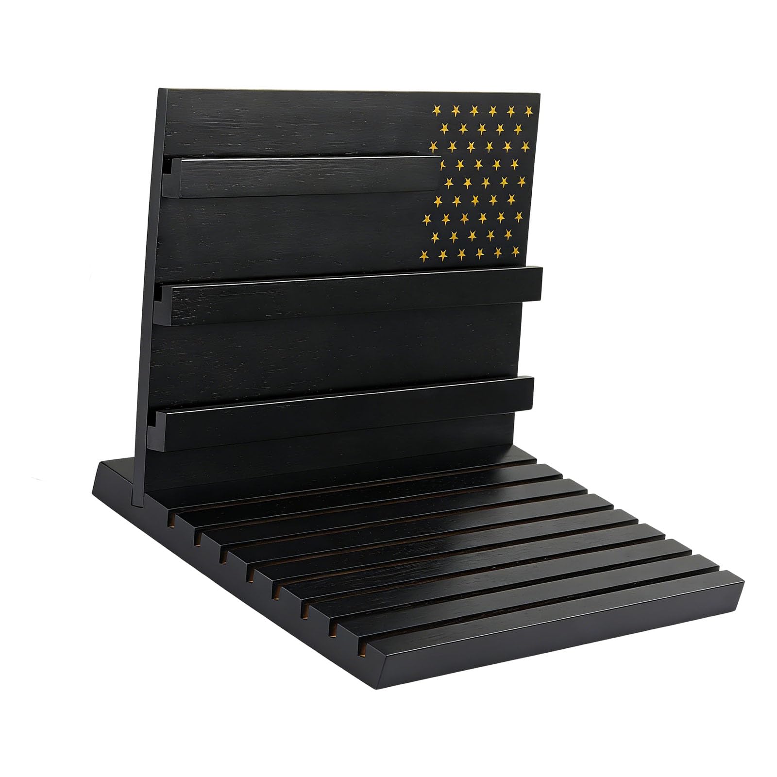 CAZSTYK Sturdy Wood Holder with Secure Base Ideal for Veterans and Enthusiasts Presents Coin Collectors