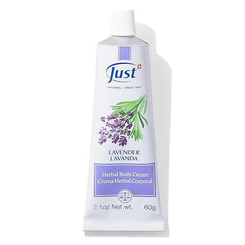 Swiss Just Lavender Cream 2.12 oz - Crema de hierbas con aceite de lavanda, hamamelis y aloe vera, alivia las molestias para quemaduras, dermatitis