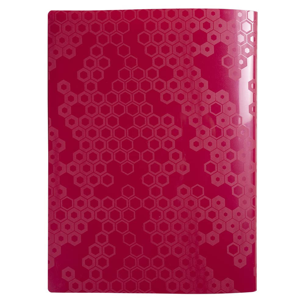 Exacompta - Réf. 88750E - 1 Protège-​documents Maïa - 50 pochettes cristal lisse - 100 vues - pour A4 - dim 24 x 32 cm - couverture en polypro recyclé semi-​rigide - effet nacré - 4 couleurs aléatoires