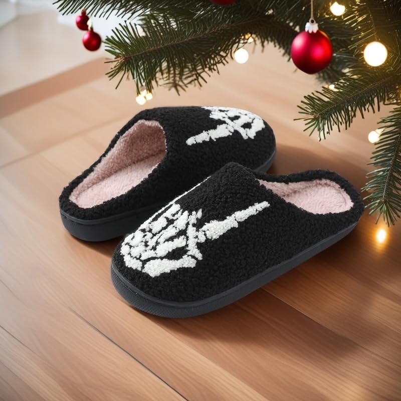 Image of Comfy Elastic Slippers for Women Men,Memory Foam Soft Plush House Slippers