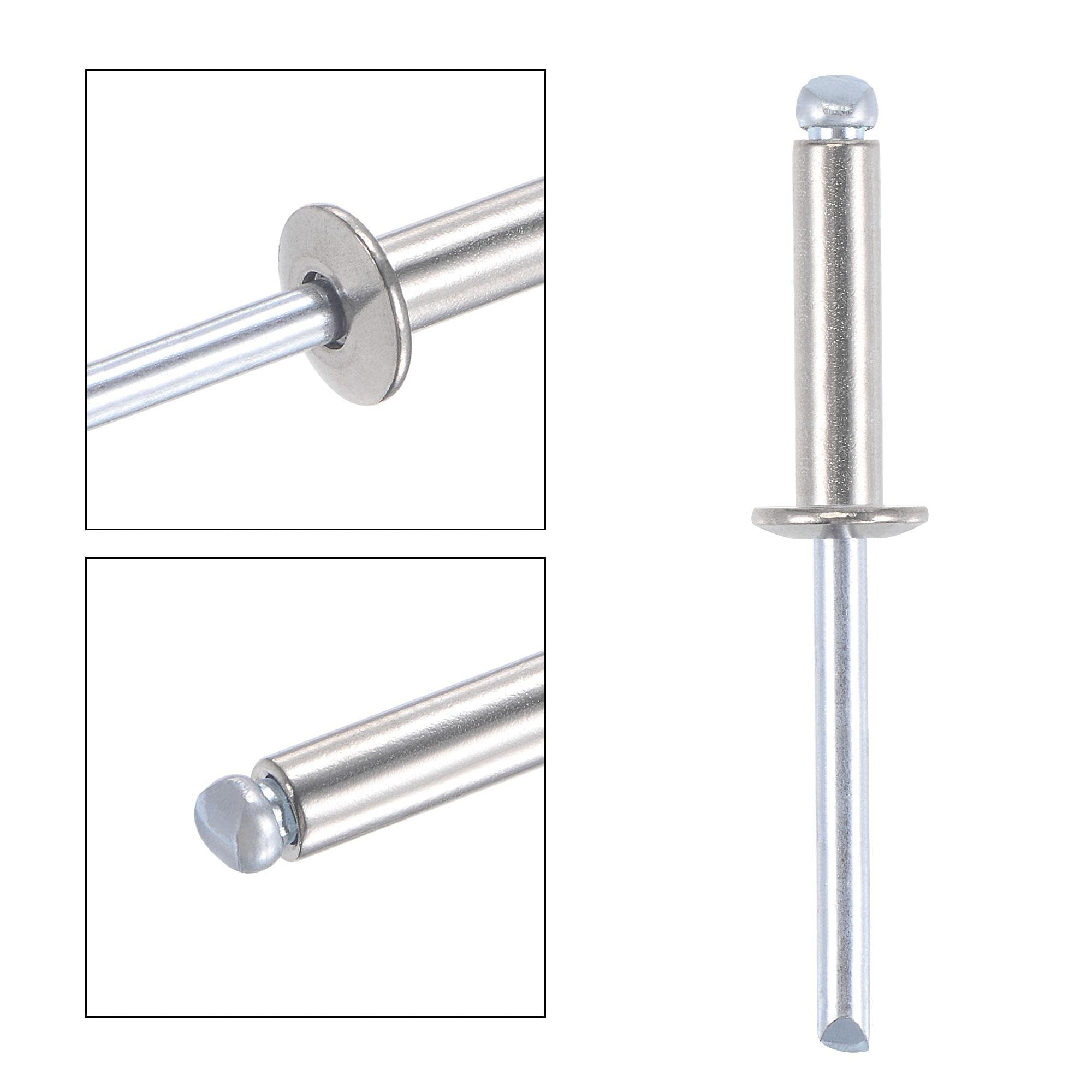 TA-VIGOR 25pcs 5mm x 20mm Blind Rivets, 304 Stainless Steel Pop Rivets with Flat Head - Image 4