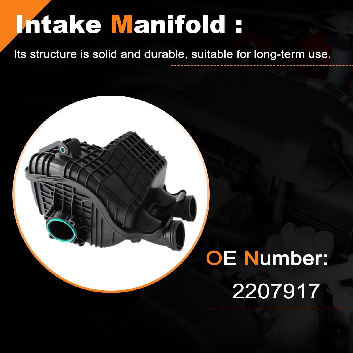 AUCERAMIC 2207917 Intake Manifold Compatible with 2015-2018 Polaris RZR 900 1000 EPS Ranger XP 900 1000 EPS Ranger Crew XP 900 1000 EPS