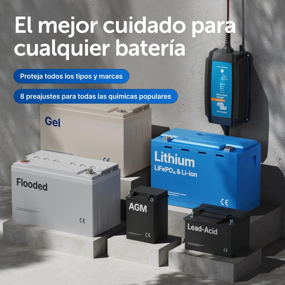 Victron Energy Blue Smart IP65 12-Voltios 25 amperios 230V, Cargador de Batería, Bluetooth (CEE 7/17)