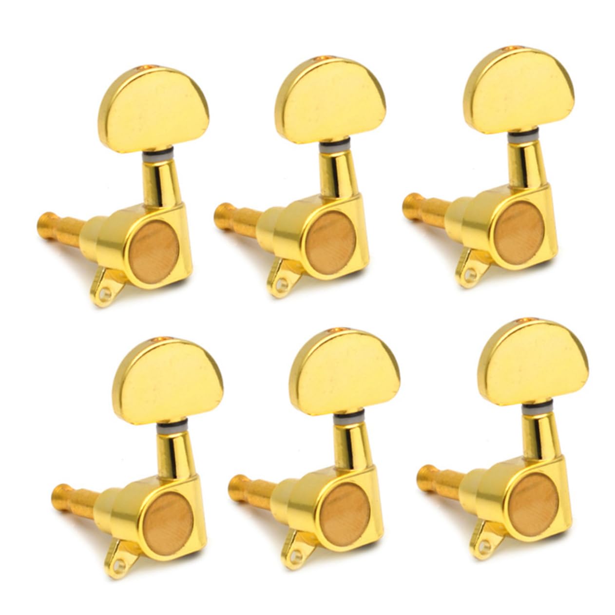 NULYLU 6pcs Large Handle Guitar Tuning Peg Tuners Replacement Circular Machine Heads for Electric Wooden Guitar Left Sealed for Longevity