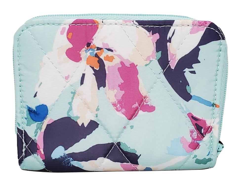 Vera Bradley RFID Small Zip-Around Wallet (Floating Blossoms, One Size)2