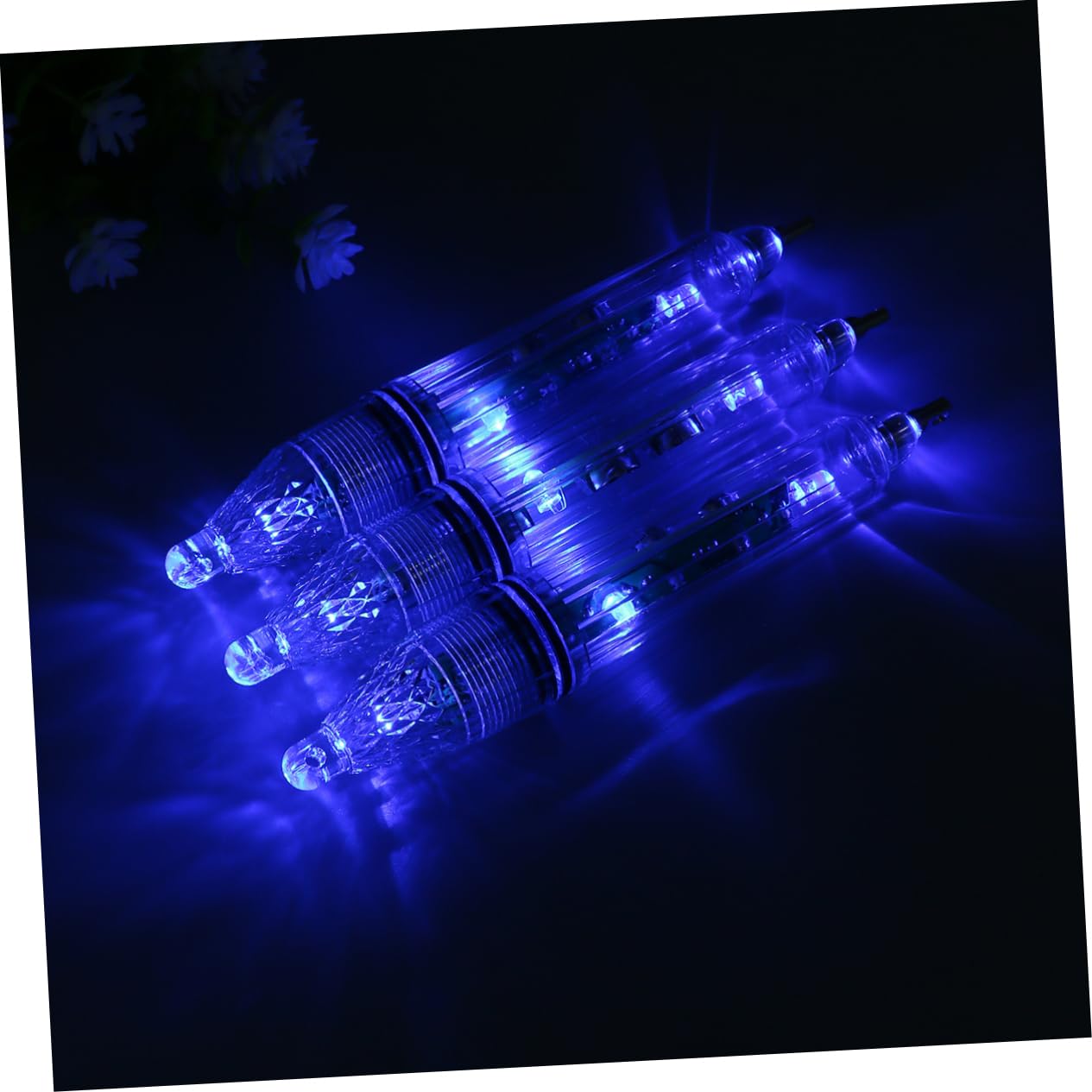 Uonlytech 6pcs Led Fish Lamp for Freshwater Deep Water Fishing Lure Light Multi-Functional Battery-Powered Fishing Attractor Low Power Consumption Design