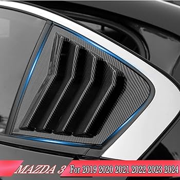 Car Rear Side Window Louvers Shutters Blinds Cover Trim For Tesla Model
