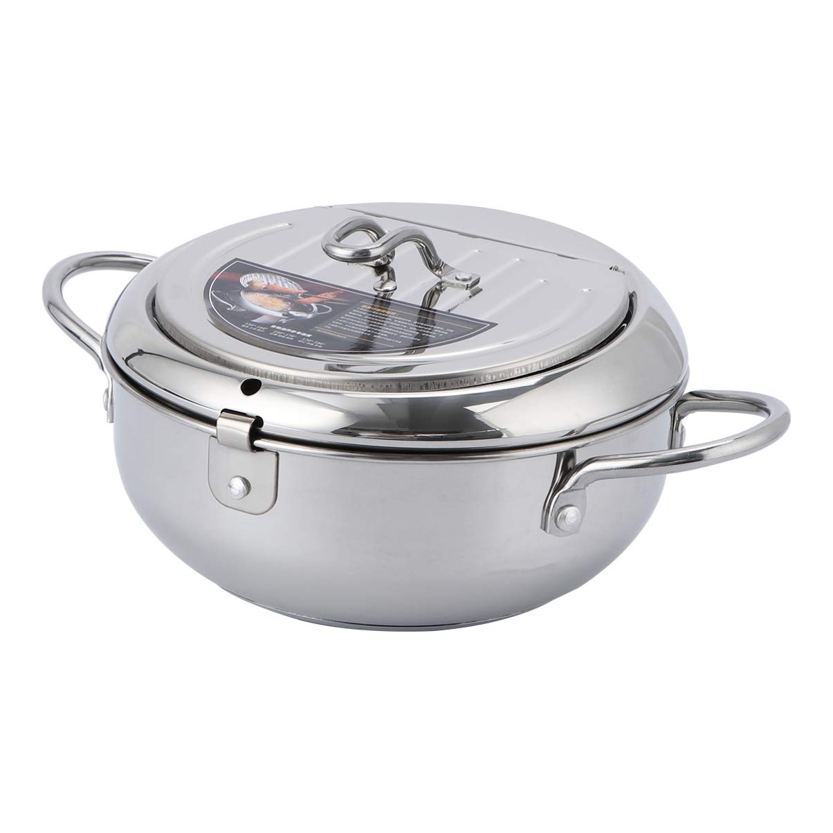 CIYODO Frying Pot Thermometer Steel Fryer Frying Pan Home Fryer Induction Hob Electric Stove Gas Stove