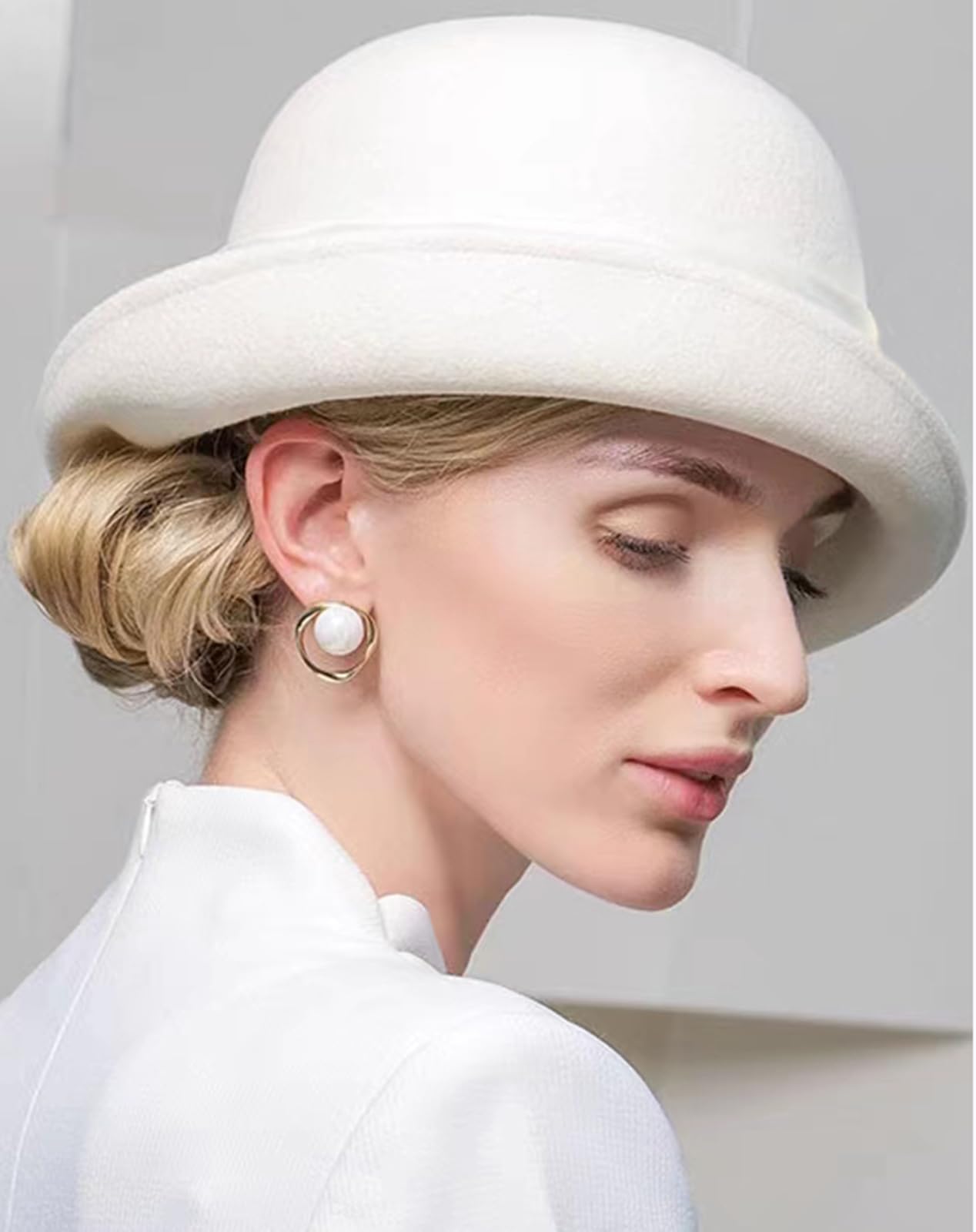 Chapeau Bowler Vintage En Laine 100 % Feutre Pour Maroc