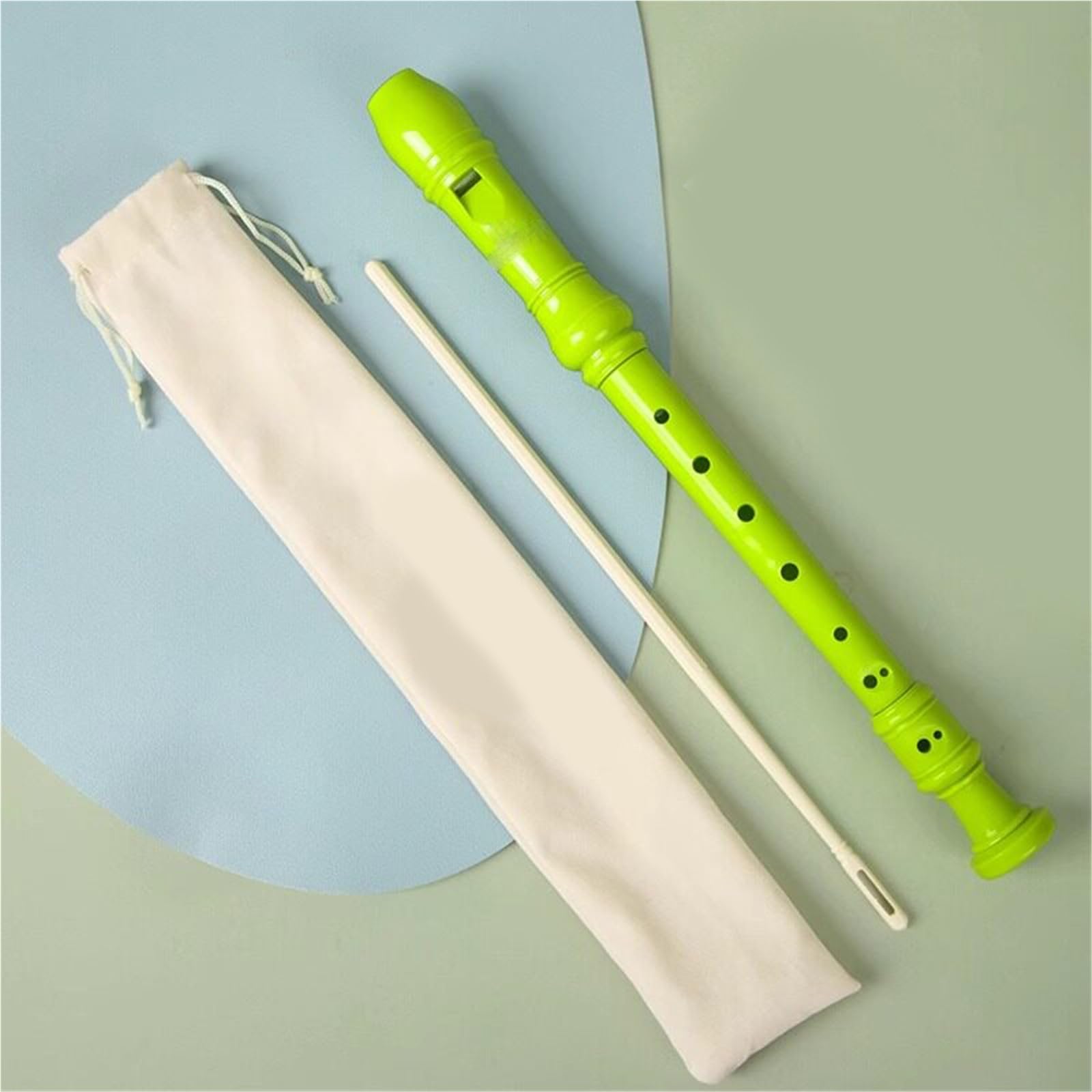 Flet Prosty Sopranowy (niemiecka Tonacja Palcowania C) 8 Otworowy Instrument Dęty Dla Początkujących Flety Proste Dla Początkujących(Green)