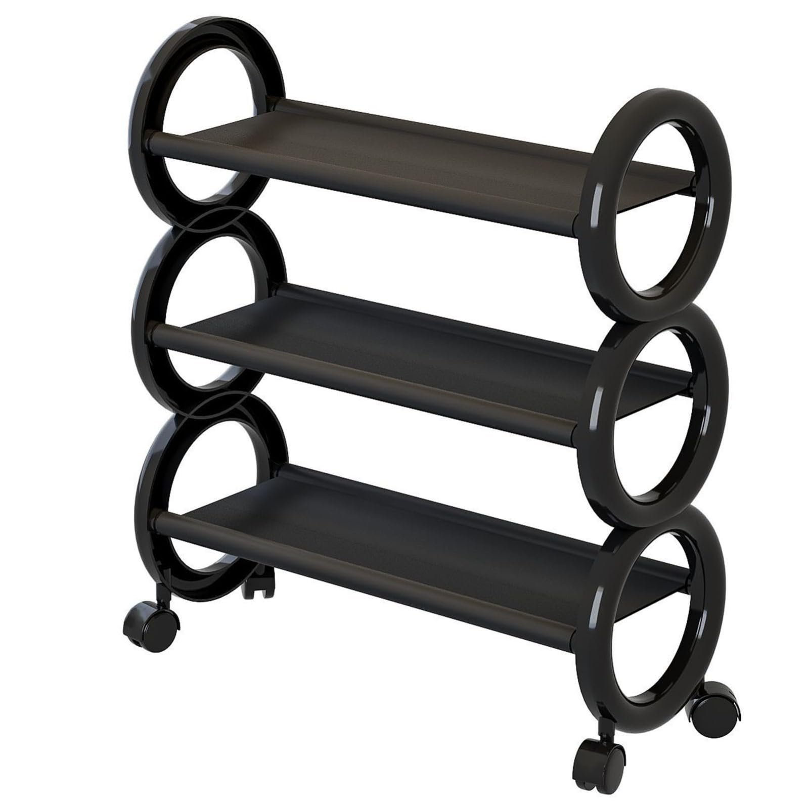 Sturdy Rolling Shoe Rack with Fabric Shelves, Wide 61x20x56cm Storage nizer for Hallways, Bedrooms & Compact Spaces - Ideal Shoe Stand on Wheels