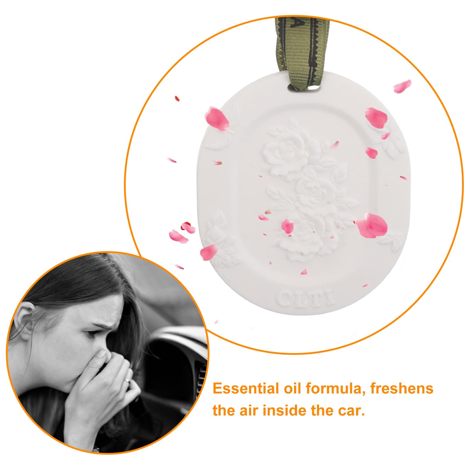 Diffusore di per auto da 10 pezzi - Dischi profumati da appendere in gesso con nastro - Diffusore di oli essenziali passivo a sospensione per auto o guardaroba