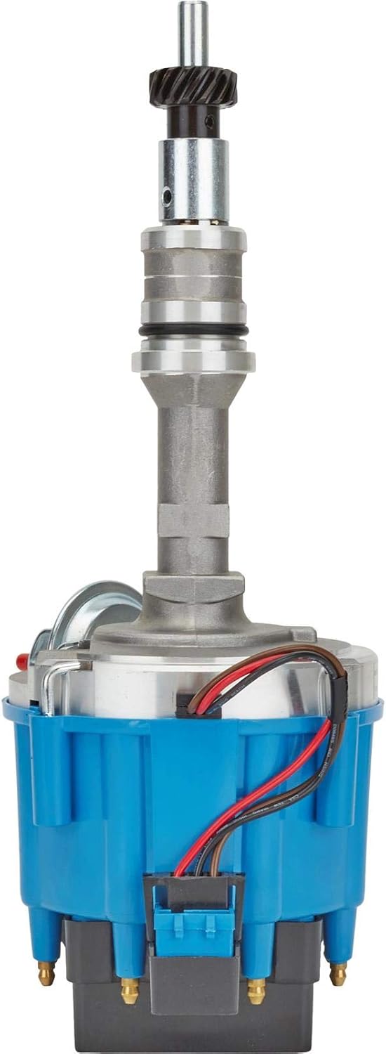 PerTronix D1352 Flame-Thrower Blue Cap Machined Housing Distributor HEI for Ford Small Block