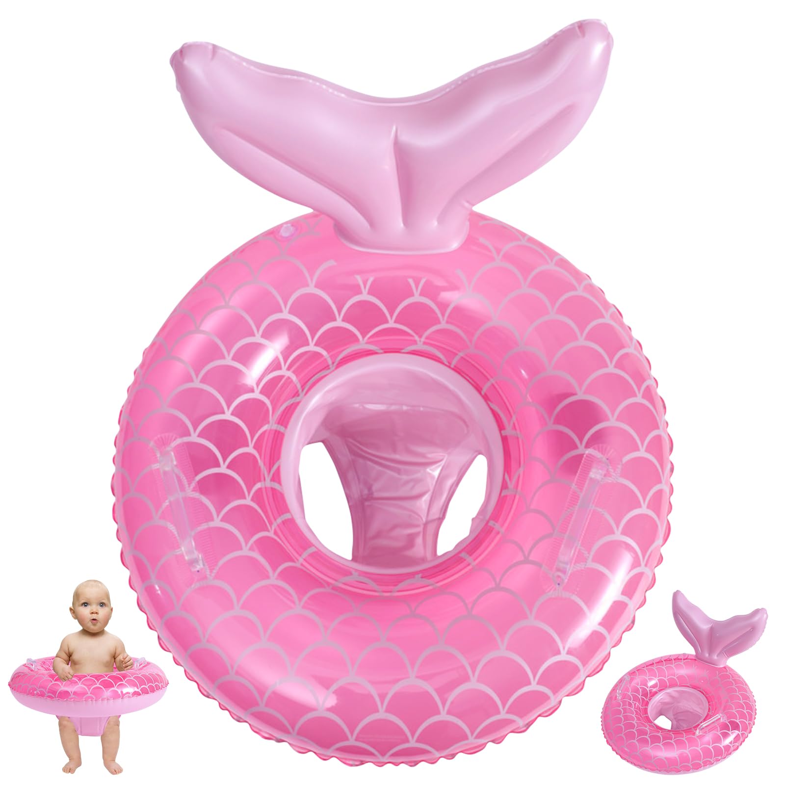 Anello da nuoto per bambini, con unicorno, galleggiante, galleggiante gonfiabile, giocattolo per piscina, materiale PVC, adatto per bambini e bambine da 3 mesi a 36 mesi