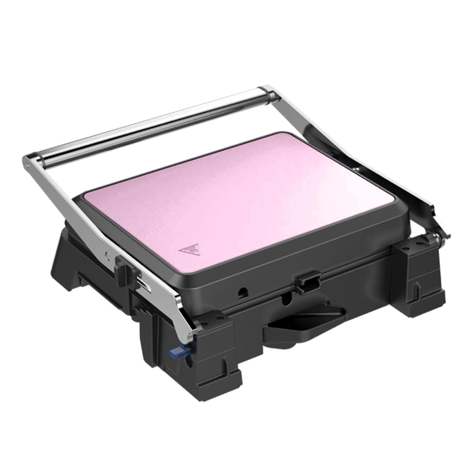 Westinghouse Rétro Gril de Contact 29×24 cm, Ouverture à 180°, 2200 W, Température Réglable, Grill à Panini, Grille-Pain, Plaques Antiadhésives, Rose