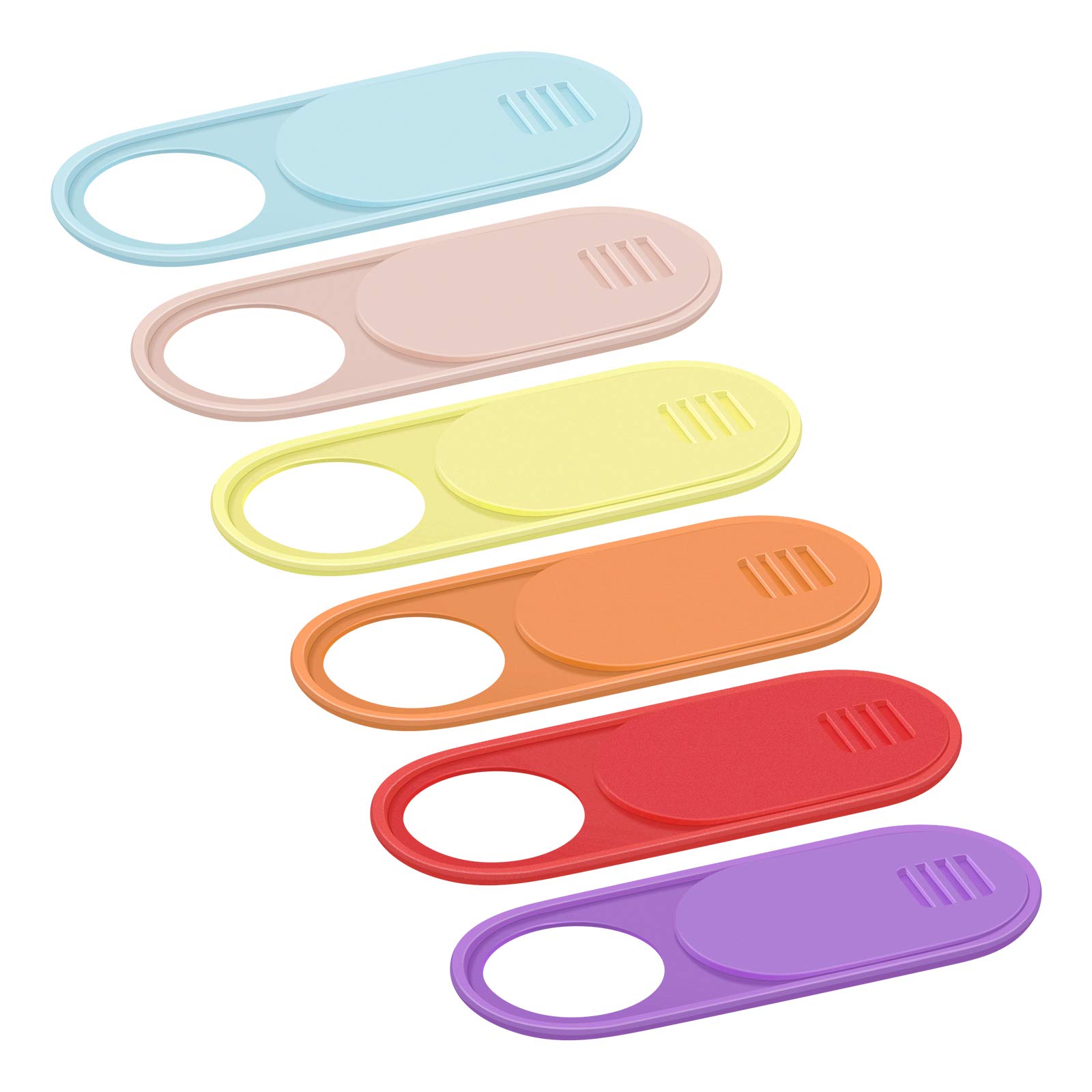 Webcam Camera Cover Slide, Webcam Cover for Laptop 0.028 Inch Ultra-Thin Webcam Cover Blocker, Protect Your Visual Privacy and Security (New Multi-Colour - Pack of 6) / Calls / Online Lessons, Skype-image-2