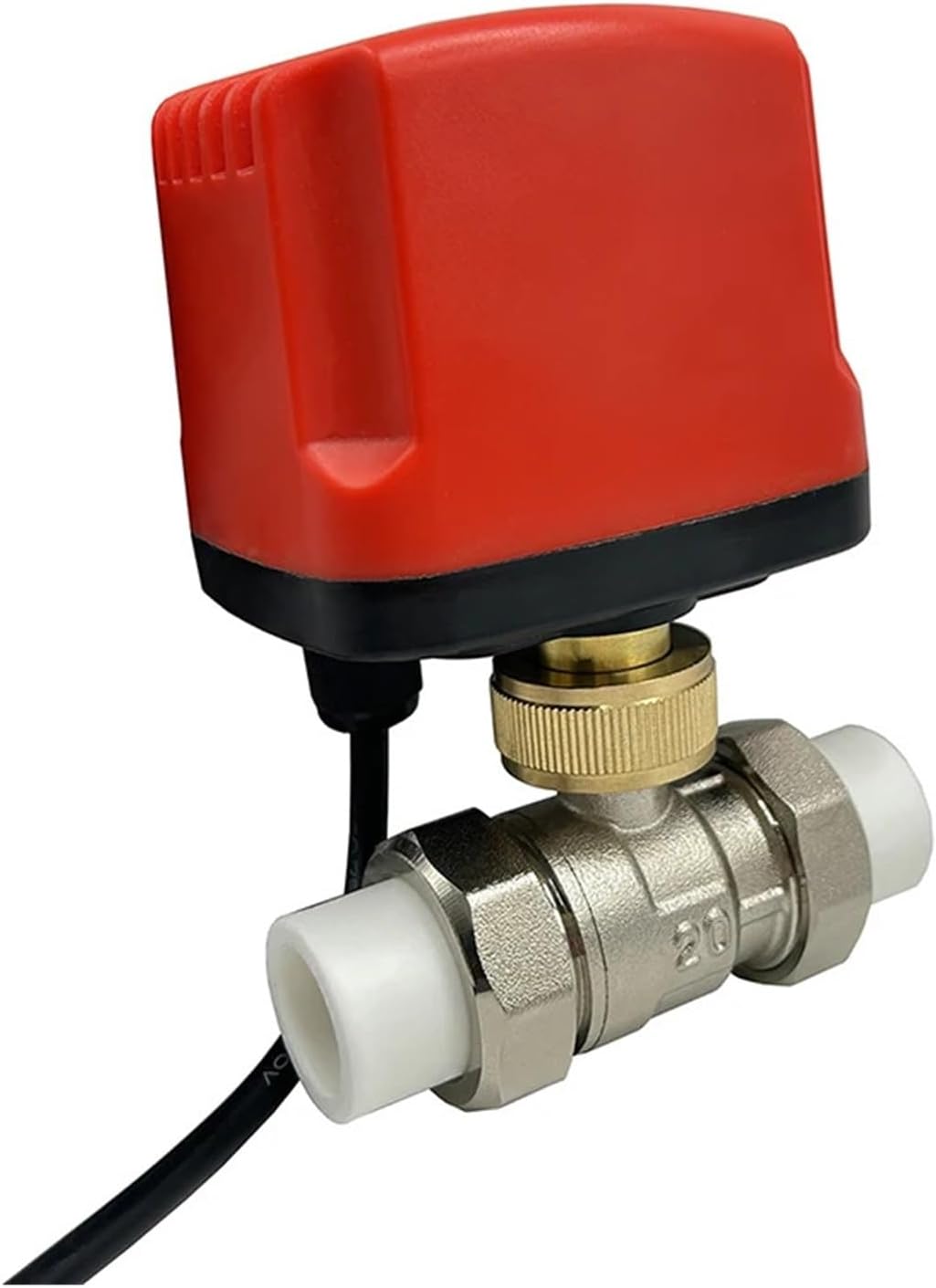 1PCS PPR20/25/32/40/50 PPR hot melt Double Ball Valve 2 line/3 line Waterproof IP65 Ball Valve 12V 24V 220V(DC12V_CR04)