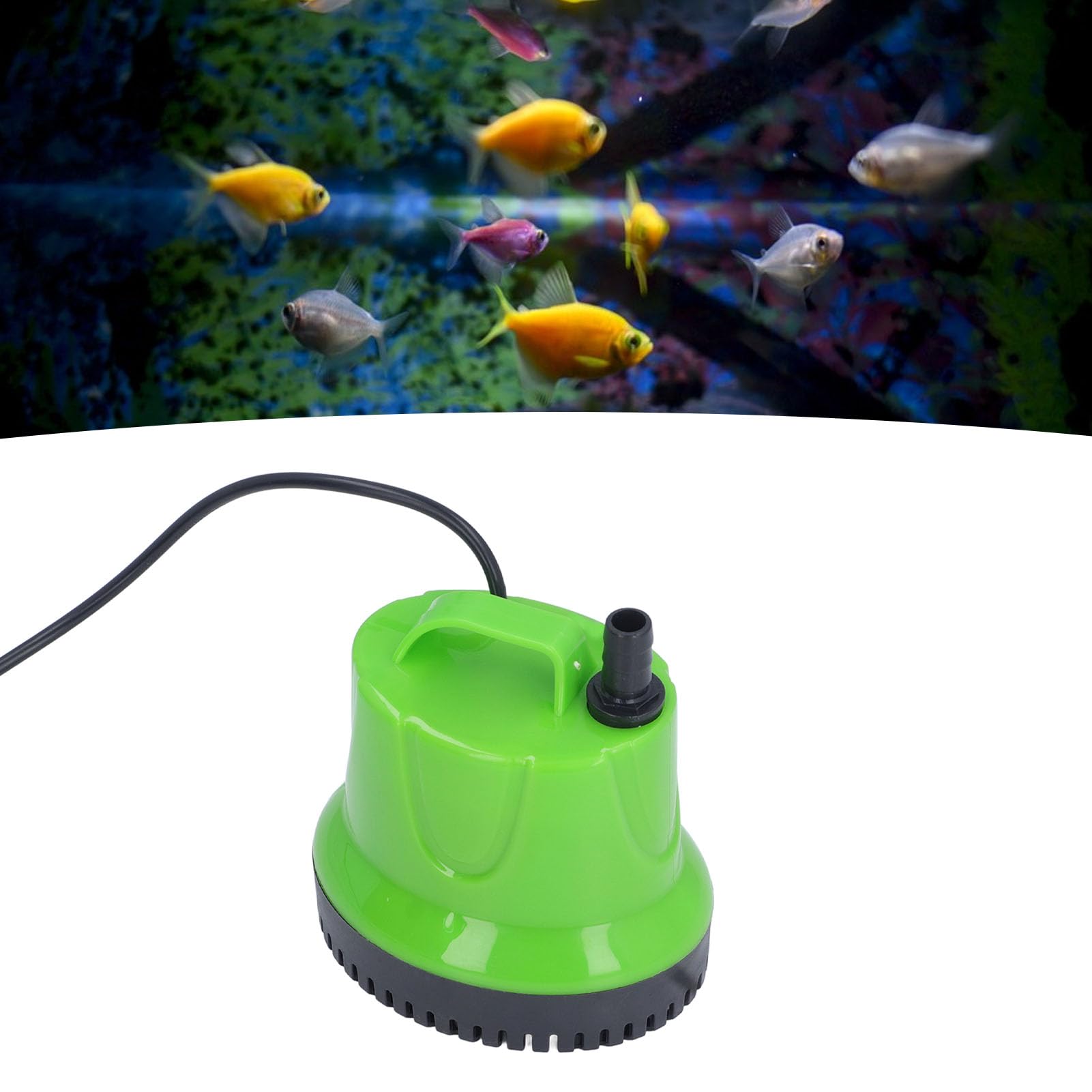 Pompa Acqua Sommergibile 1189 GPH, Pompa per Fontana Acquatica per Acquario Dal Design Discreto 100 W con Motore in Ceramica per Acquario Laghetto, Doppio Uso, (Spina