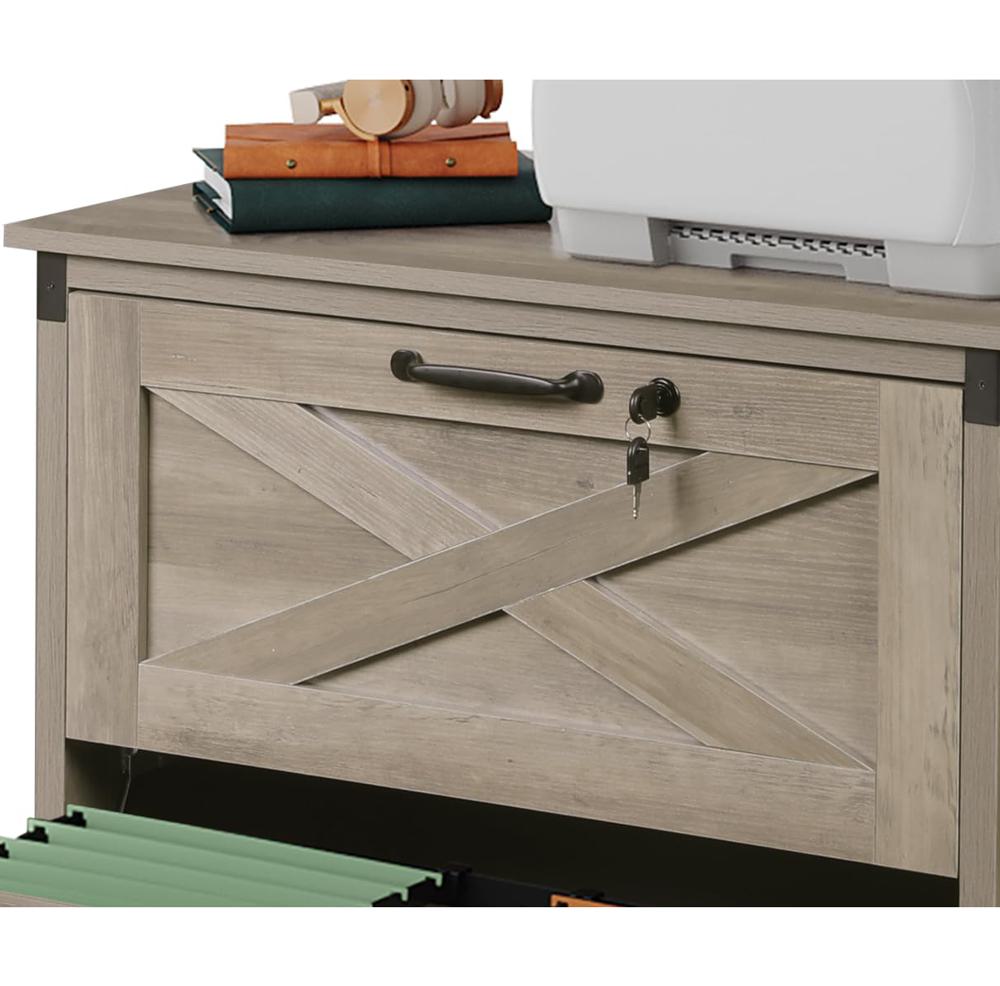 Amazon.com: DEVAISE 2 Drawer Farmhouse File Cabinet with Lock