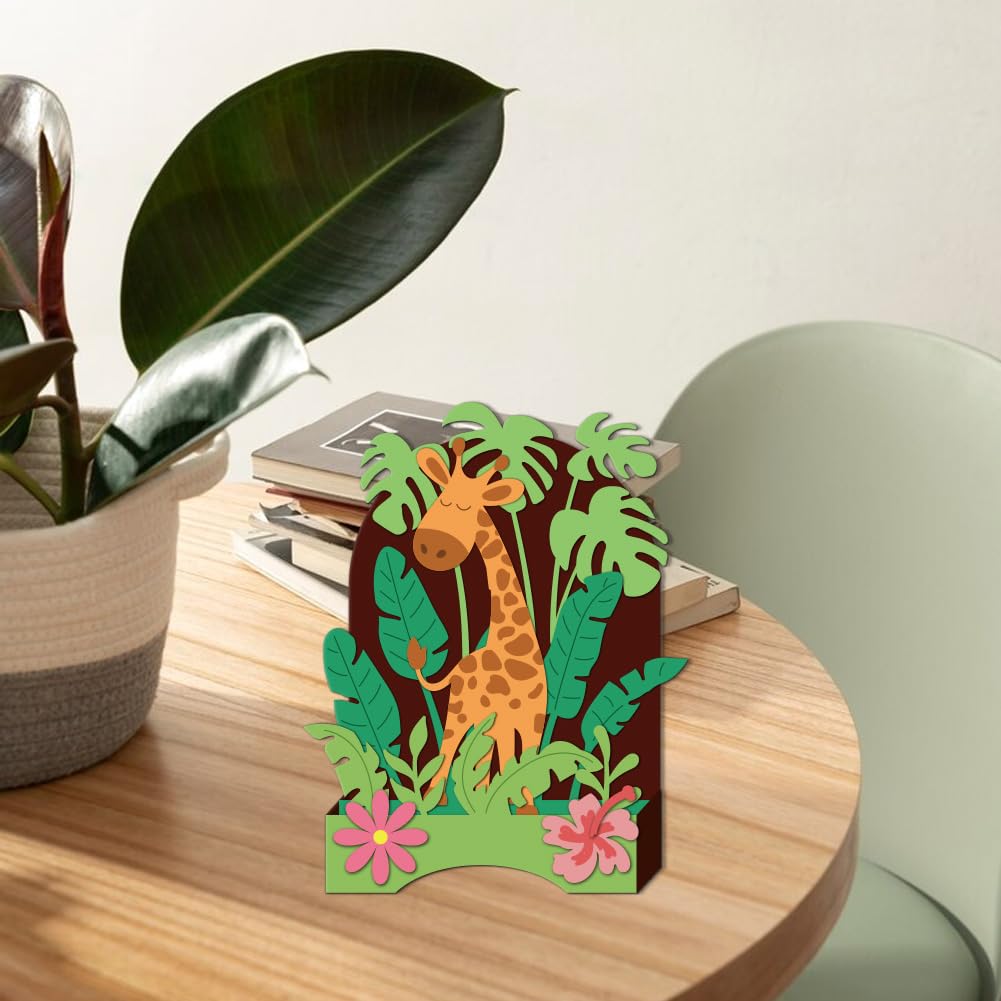 3D-Flamingo-Giraffen-Box, Stanzschablone, Kartenherstellung, Stanzschablone, Karbonstahl, Tierbox, Stanzformen, Scrapbooking, Prägeschablone für Grußkarten, Bastelalbum, Hochzeitseinladungen