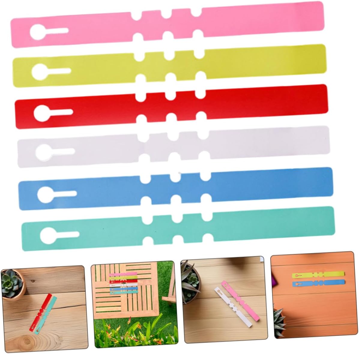 1200pcs PVC Plant Labels with Adjustable Rings Plastic Garden Tags for Outdoor Use Multi-Color Plant Identification Markers for Trees Flowers and Nursery Labeling