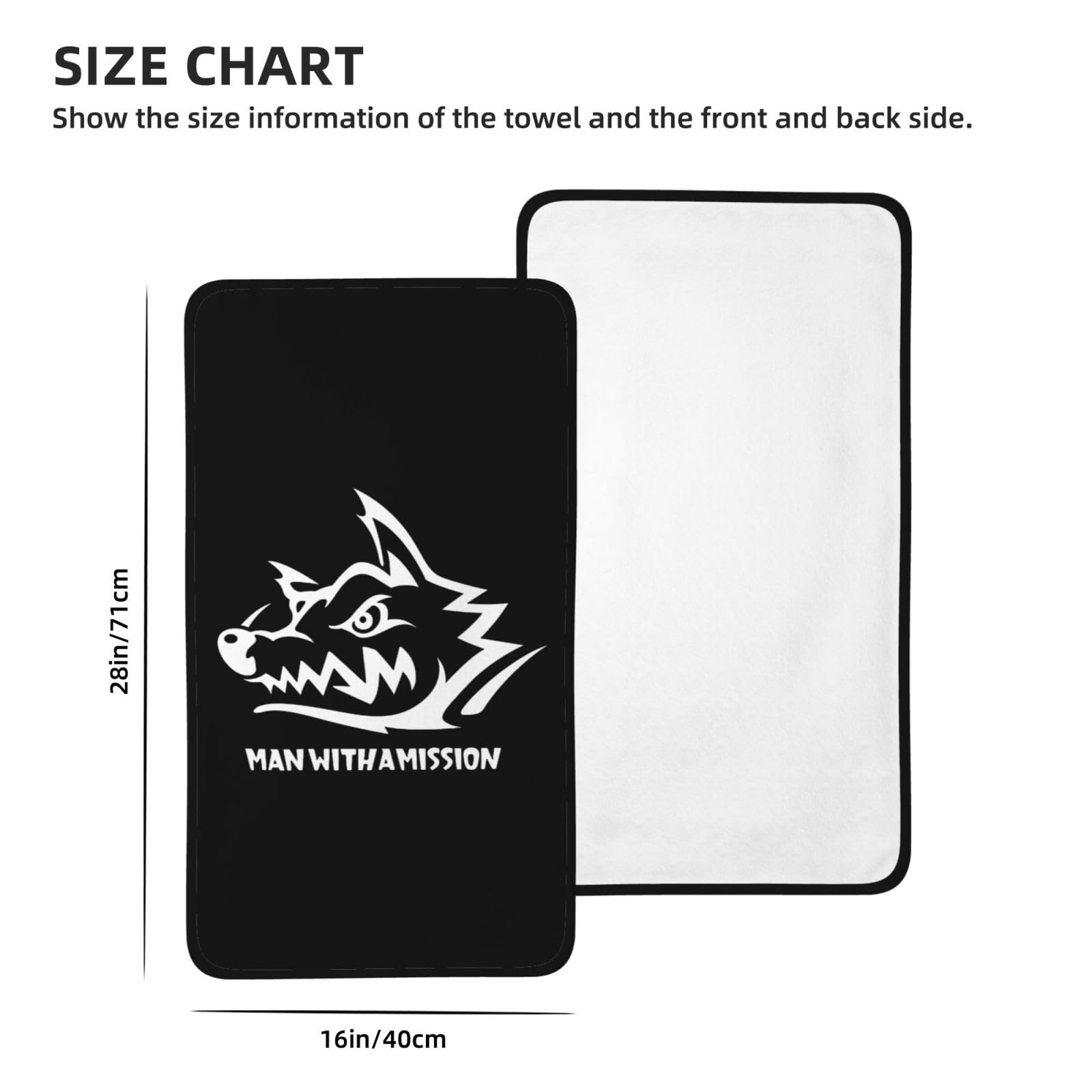 Amazon｜マン ウィズ ア ミッション ロゴ バスタオル 71x40.5cm