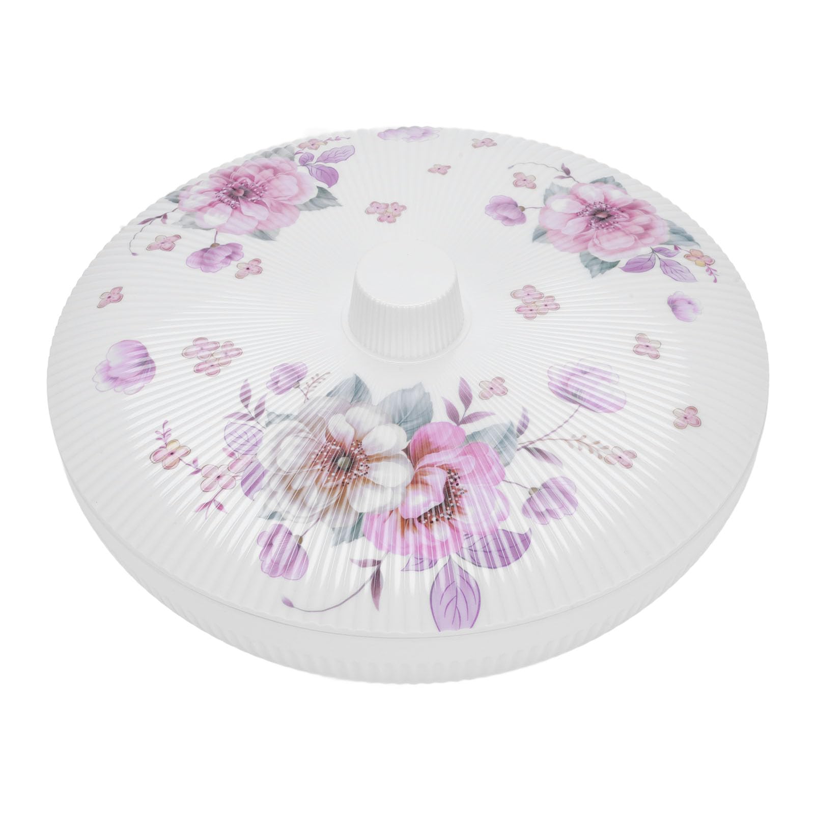 Yctze Plateau de Service Rond divisé avec Couvercle – 6 Compartiments pour Collations, Apéritifs, Bonbons, Noix et Fruits Secs – Rangement et Divertissement à Domicile