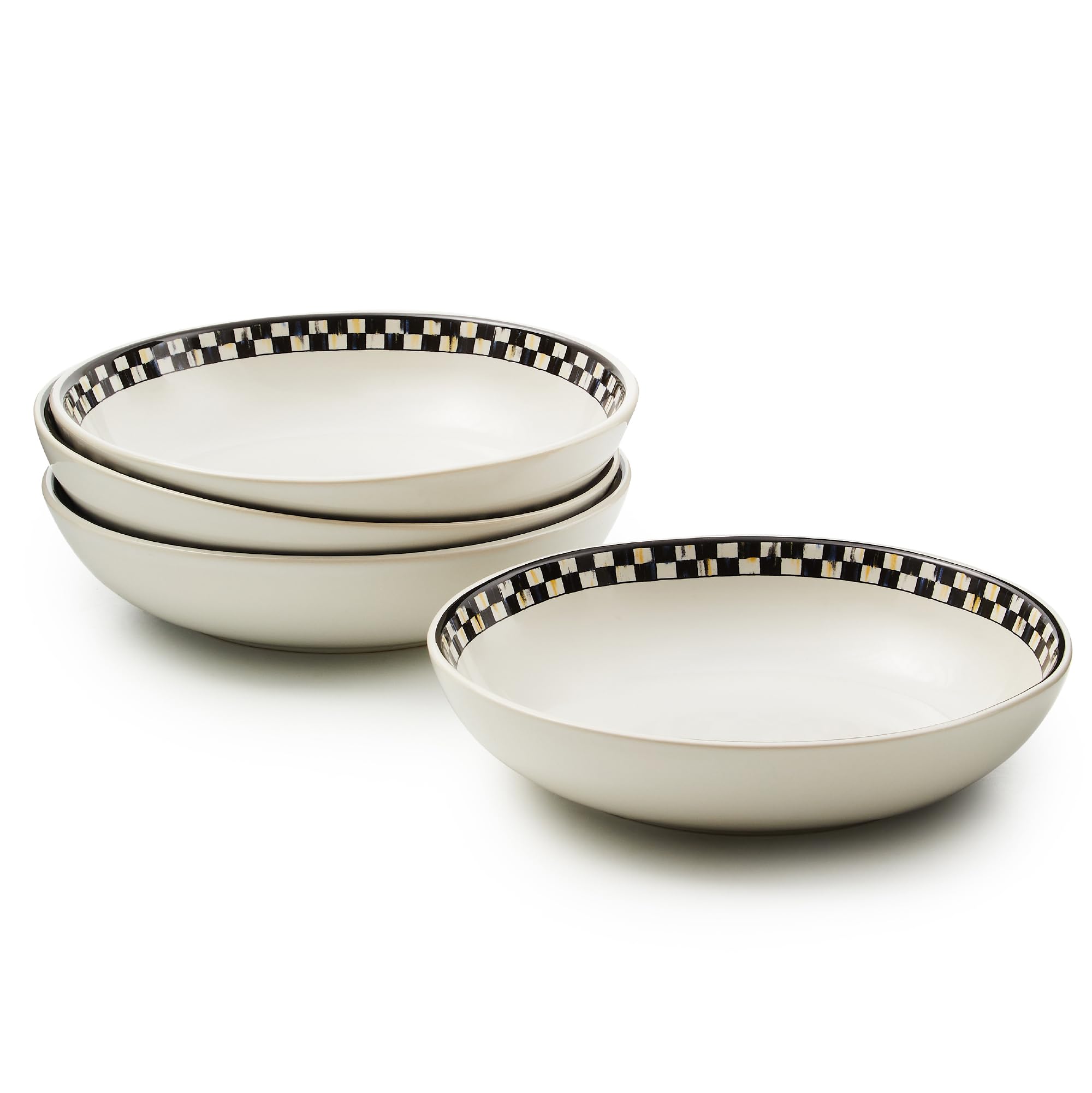 Amazon.com | MACKENZIE-CHILDS Set of 4 Everyday Pasta Bowls