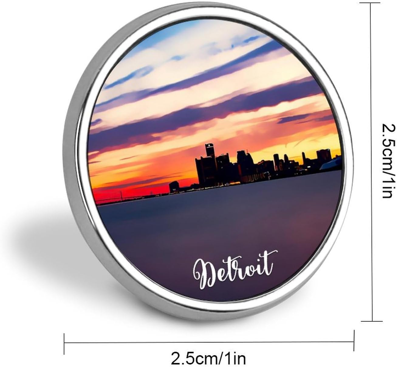Detroit Landscape Enamel Pins Sets City Pride Travel Gift Lapel Pin City Scene City Souvenir Button Pins Modern City Skyline Downtown Pin For Men Women Boys And Girls Decor