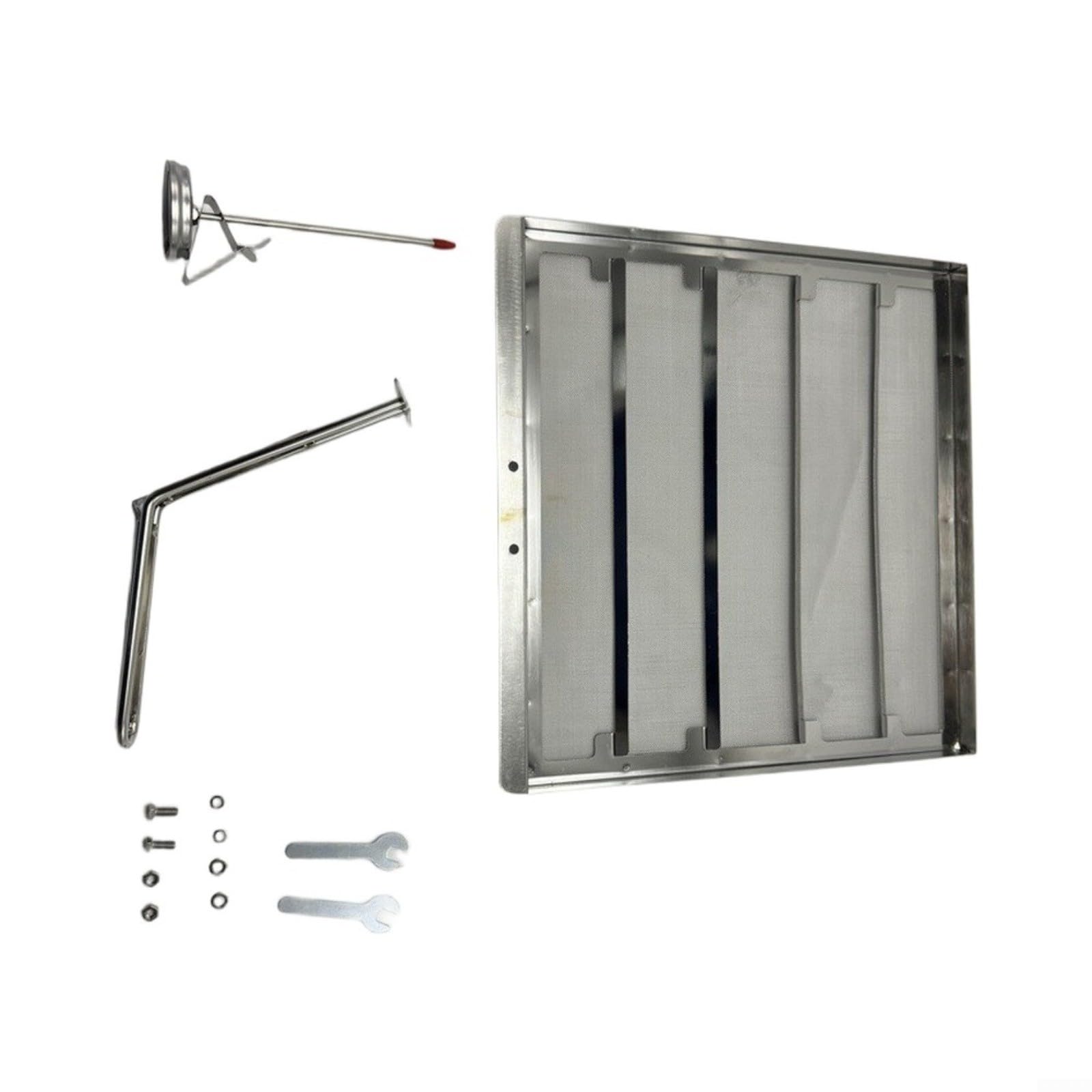 Frittierkorb Filter 43X36x4cm Aus 304 Edelstahl Für Fritteusen, Rostfreier Siebeinsatz Für Gewerbe Und Camping, Langlebiges Ölfilter Mit Feinmasche Zur Fettreinigung, Spülmaschinenfest