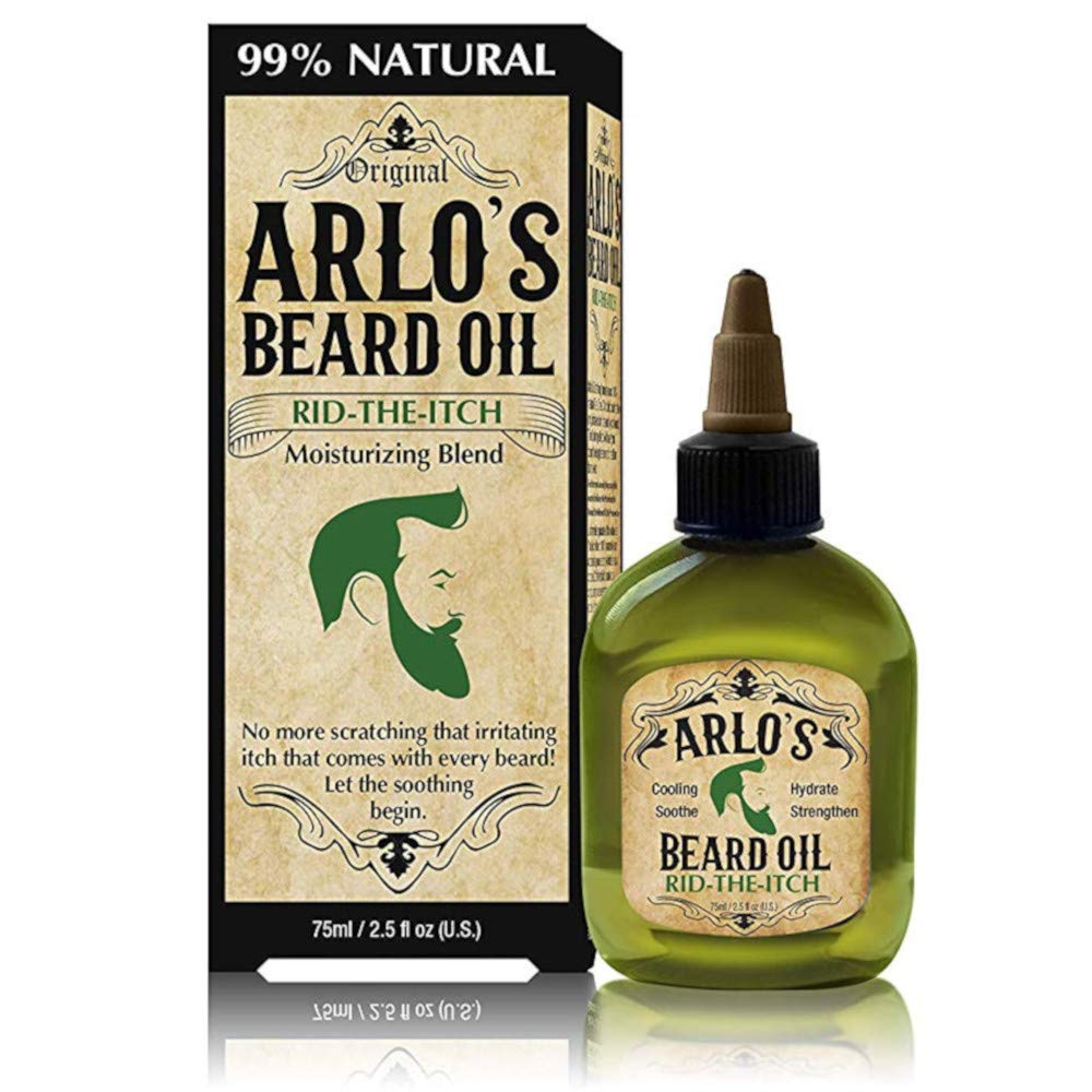 Arlo's99% Natural Original Beard Oil Rid-the-itch Moisturizing Blend, 2.5 Fluid Ounce