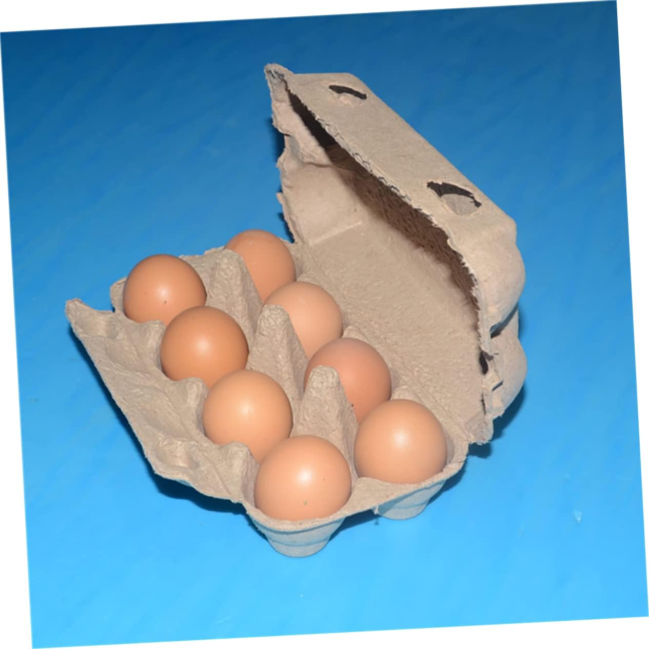 ABOOFAN 20pcs Kraft Paper Egg Crates Large Chicken Egg Cartons Bulk Holders for