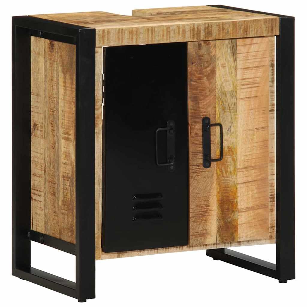 Badezimmermöbel-Set, 2-teilig, Braun und Schwarz