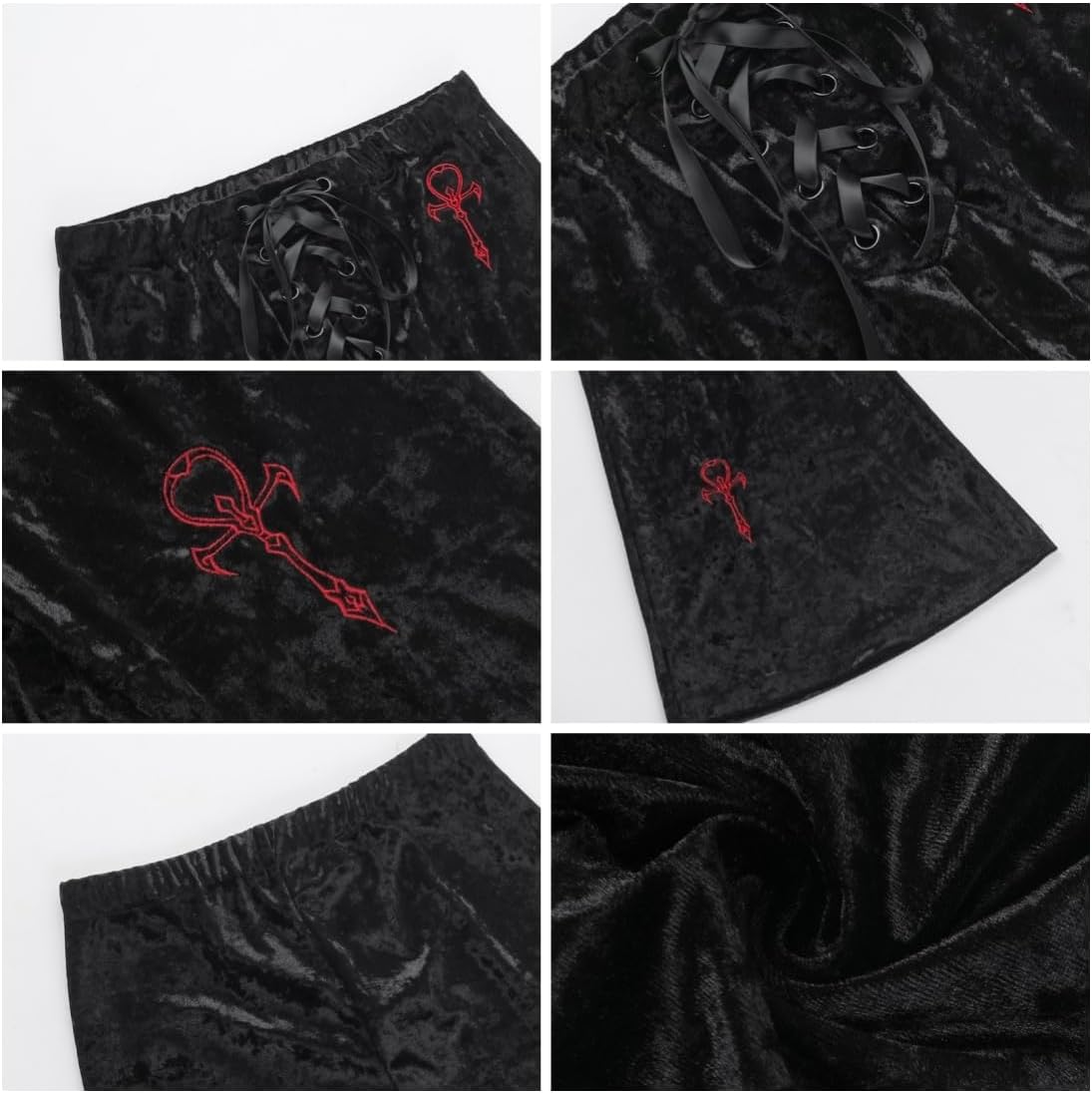 Gothic Bell Bottom Leggings for Women Y2K Wide Leg Grunge High Waisted Casual Flared Pants