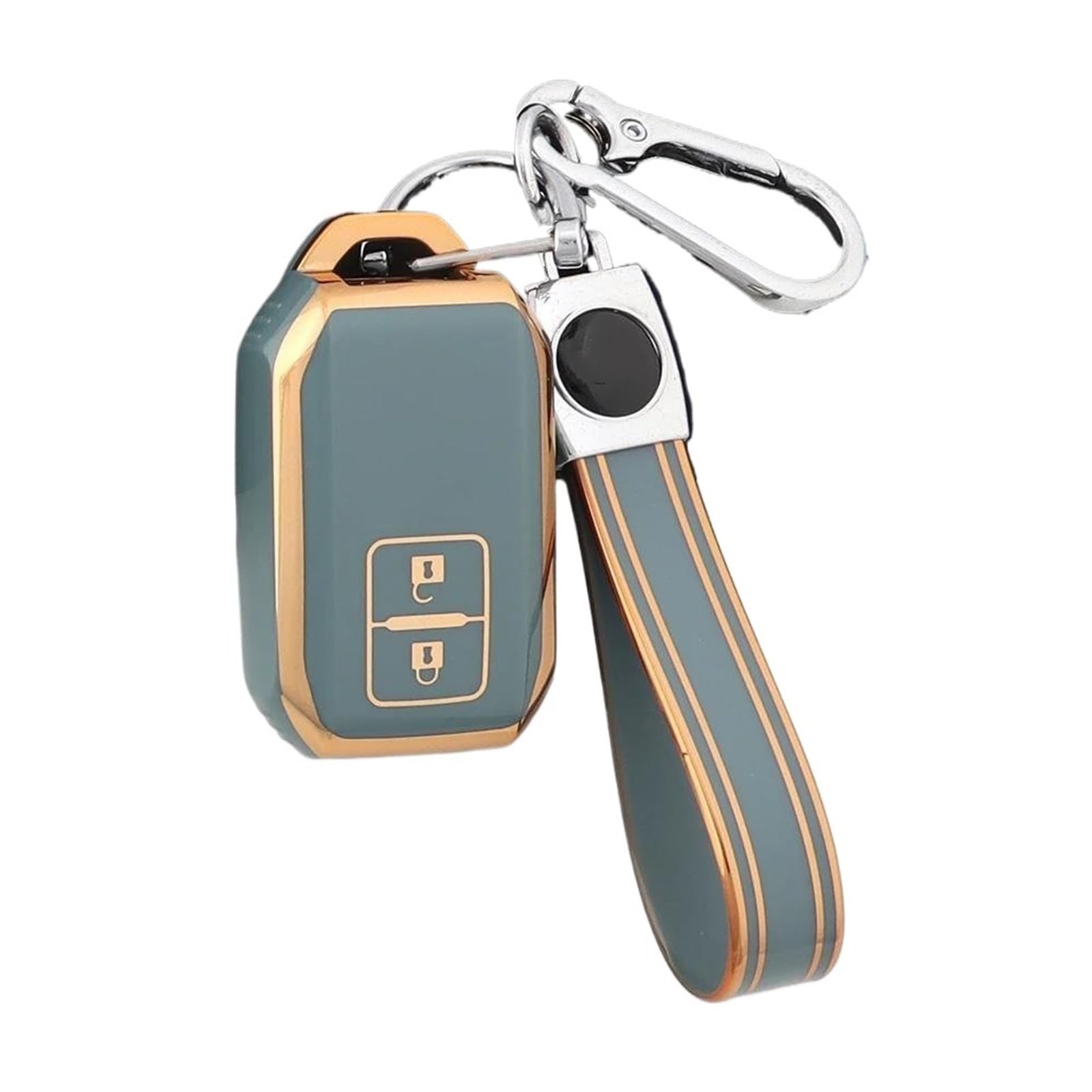 Funda llave Suzuki Swift coche inteligente carcasa TPU gris con llavero extra 4