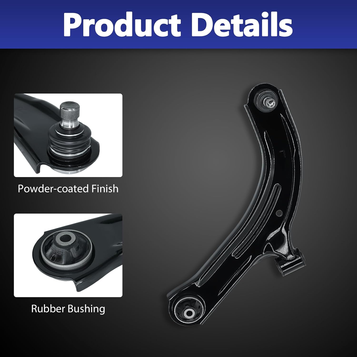 10pcs Front Suspension Lower Control Arm w/Ball Joint Inner Outer Tie Rod Sway Bar End Link Rack and Pinion Boot Assembly Replacement for 2007-2012 Nissan Versa 2009-2013 Cube